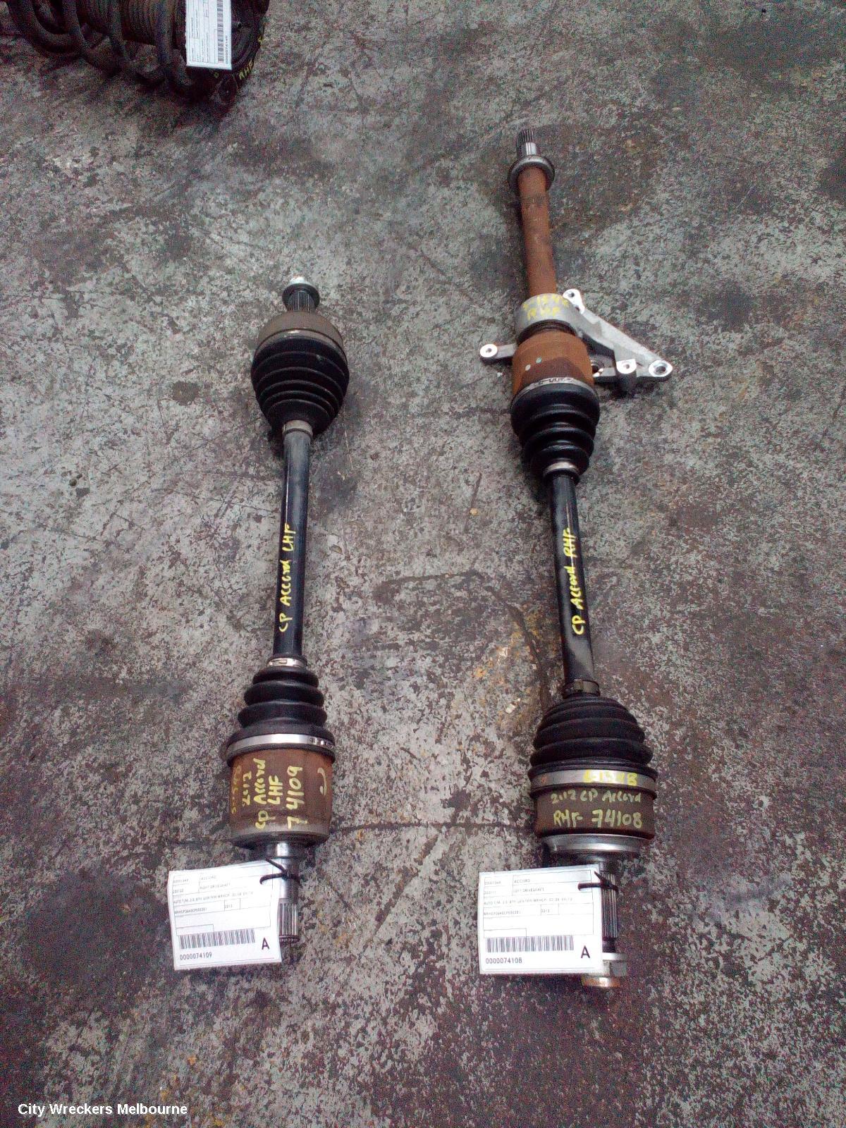 HONDA ACCORD LEFT DRIVESHAFT, AUTO T/M, 3.5, 8TH GEN (VIN MRHCP), 02/2008 - 04/2013