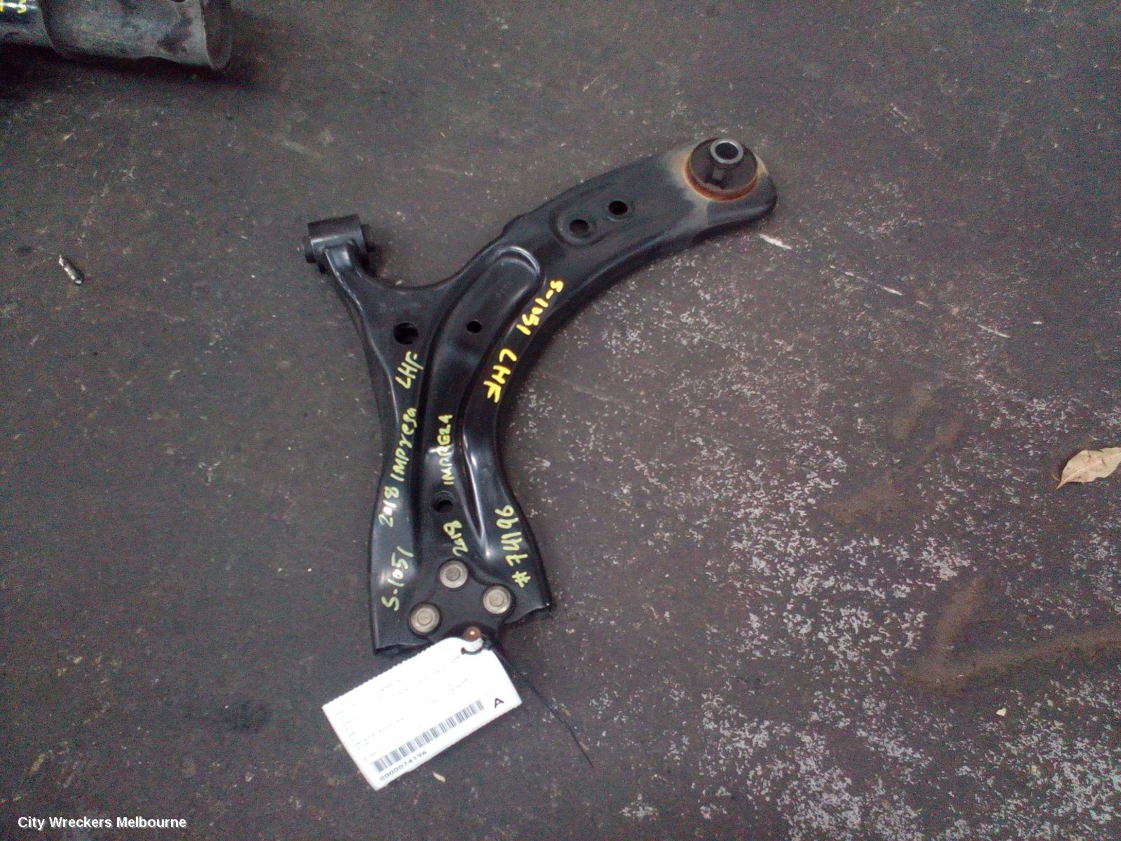 SUBARU IMPREZA LEFT FRONT LOWER CONTROL ARM, G5, 11/2016 - 09/2023