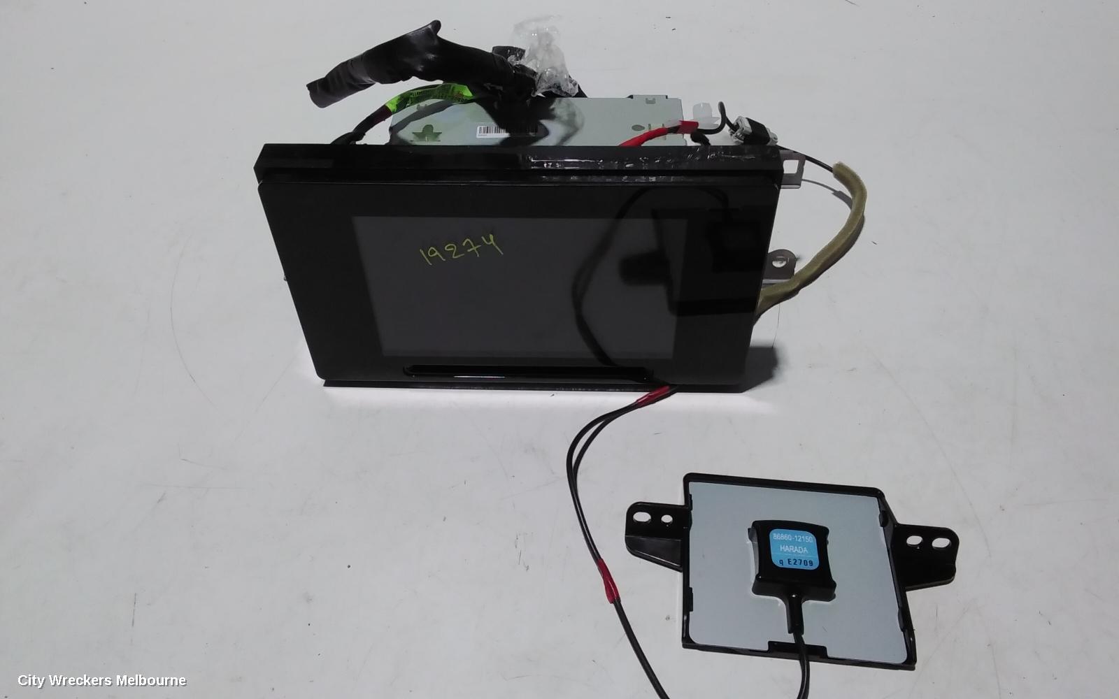 TOYOTA COROLLA RADIO/CD/DVD/SAT/TV, 7IN TOUCHSCREEN (P/N ON FACE 100522), ZRE182R, HATCH, 03/2015 - 06/2018