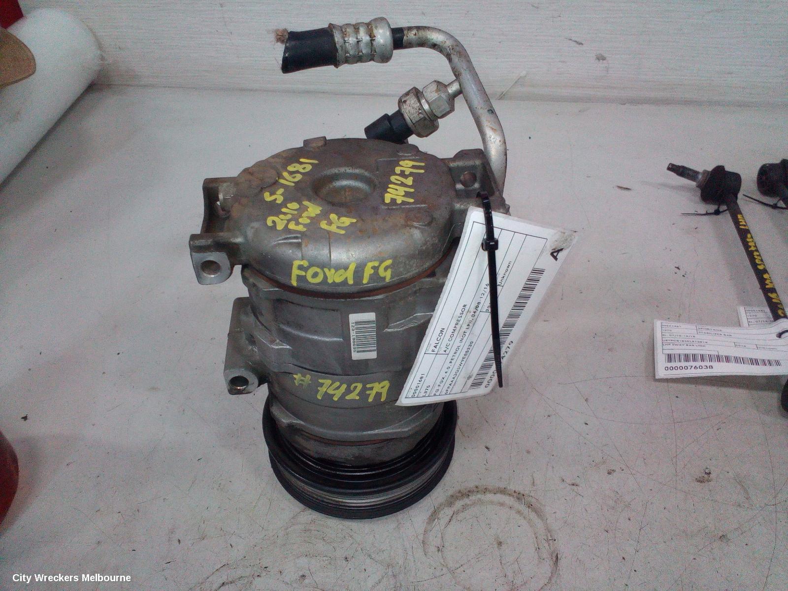 FORD FALCON A/C COMPRESSOR, FG-FGX, 4.0, PETROL (NOT LPI), 04/2008 - 12/2016