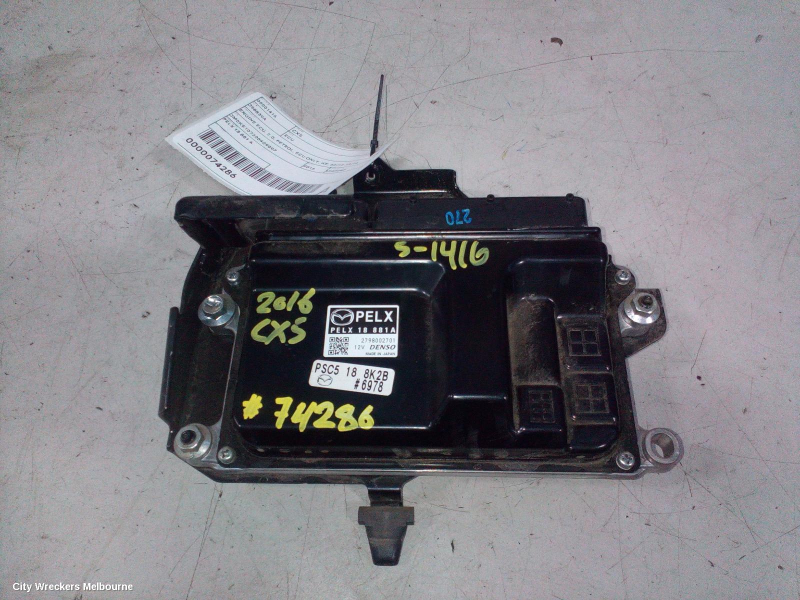 MAZDA CX5 ECU, ENGINE ECU, 2.0, PETROL, ECU ONLY, KE, 02/2012 - 12/2016