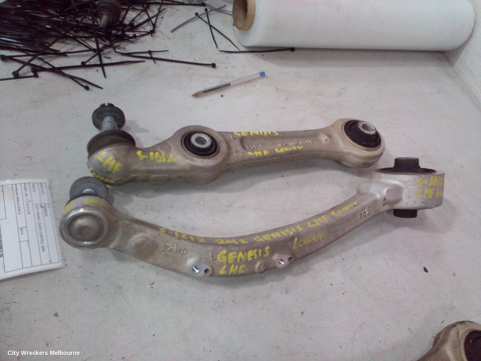 HYUNDAI GENESIS LEFT FRONT LOWER CONTROL ARM, FRONT, DH, 11/2014 - 01/2018