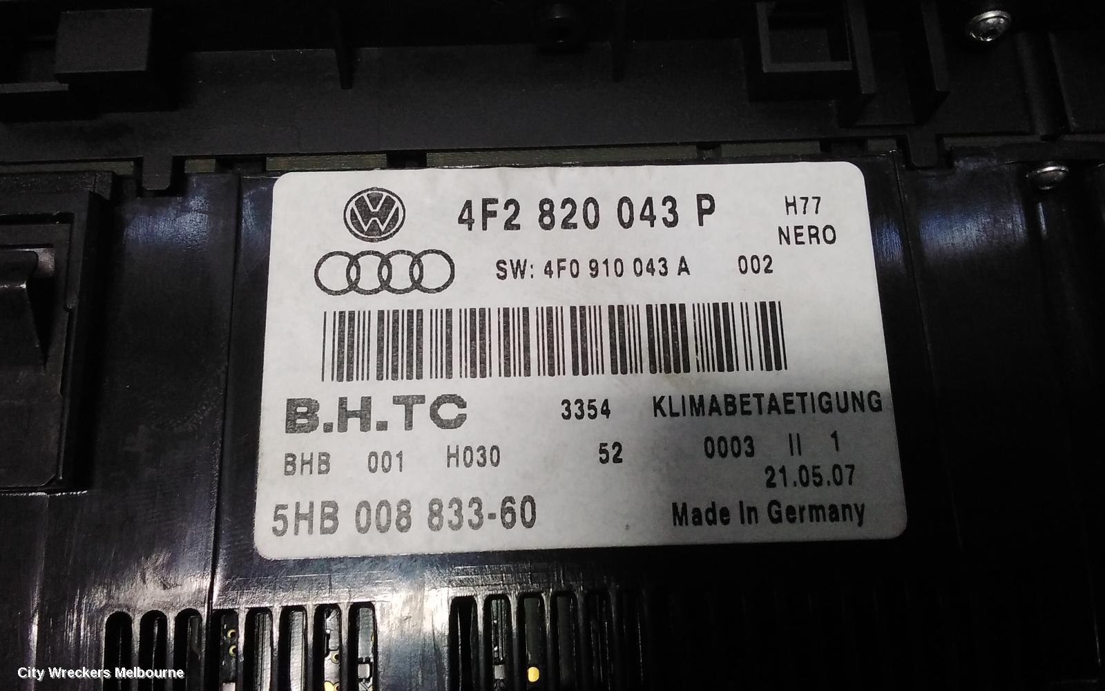 AUDI A6 HEATER/AC CONTROLS, 4F, DIGITAL (W/ DISPLAY), 11/2004 - 07/2011