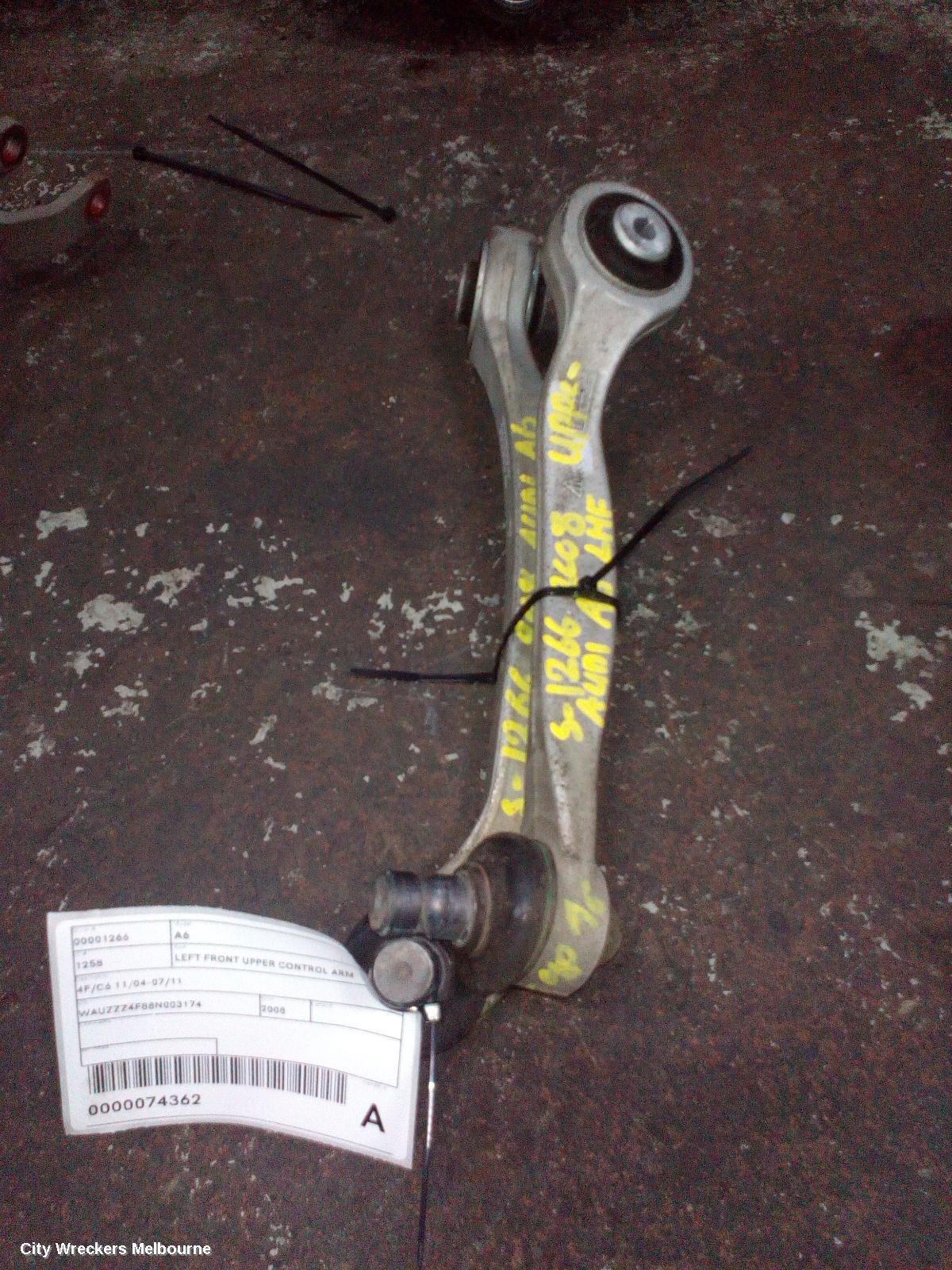AUDI A6 LEFT FRONT UPPER CONTROL ARM, FRONT, 4F/C6, 11/2004 - 07/2011