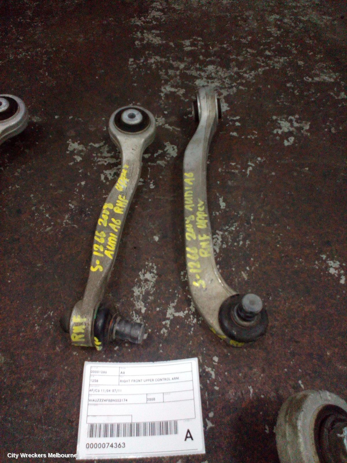 AUDI A6 RIGHT FRONT UPPER CONTROL ARM, FRONT, 4F/C6, 11/2004 - 07/2011