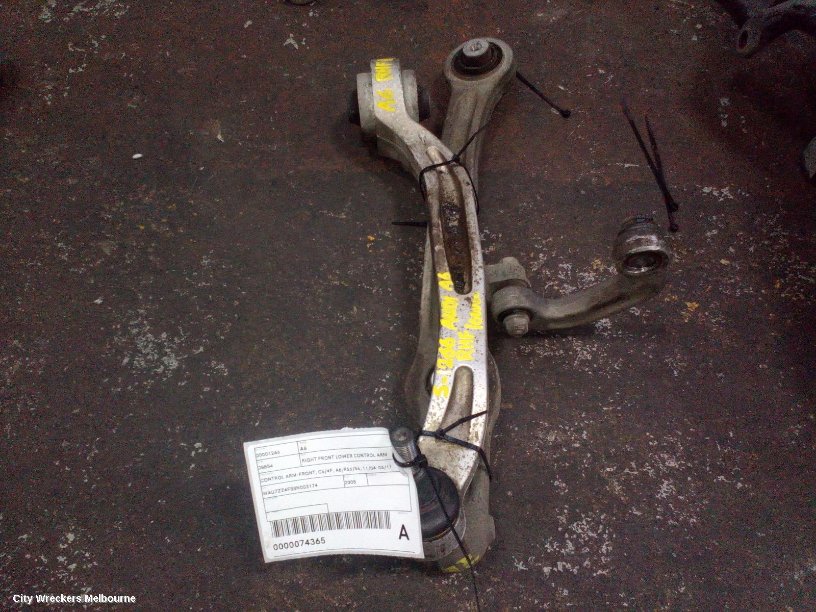 AUDI A6 RIGHT FRONT LOWER CONTROL ARM, CONTROL ARM-FRONT, C6/4F, A6/RS6/S6, 11/2004 - 06/2011