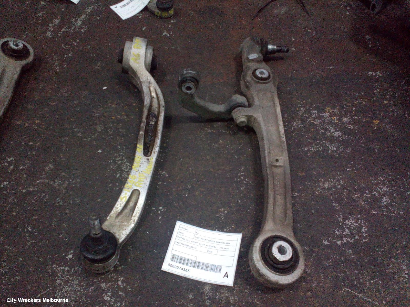 AUDI A6 RIGHT FRONT LOWER CONTROL ARM, CONTROL ARM-FRONT, C6/4F, A6/RS6/S6, 11/2004 - 06/2011
