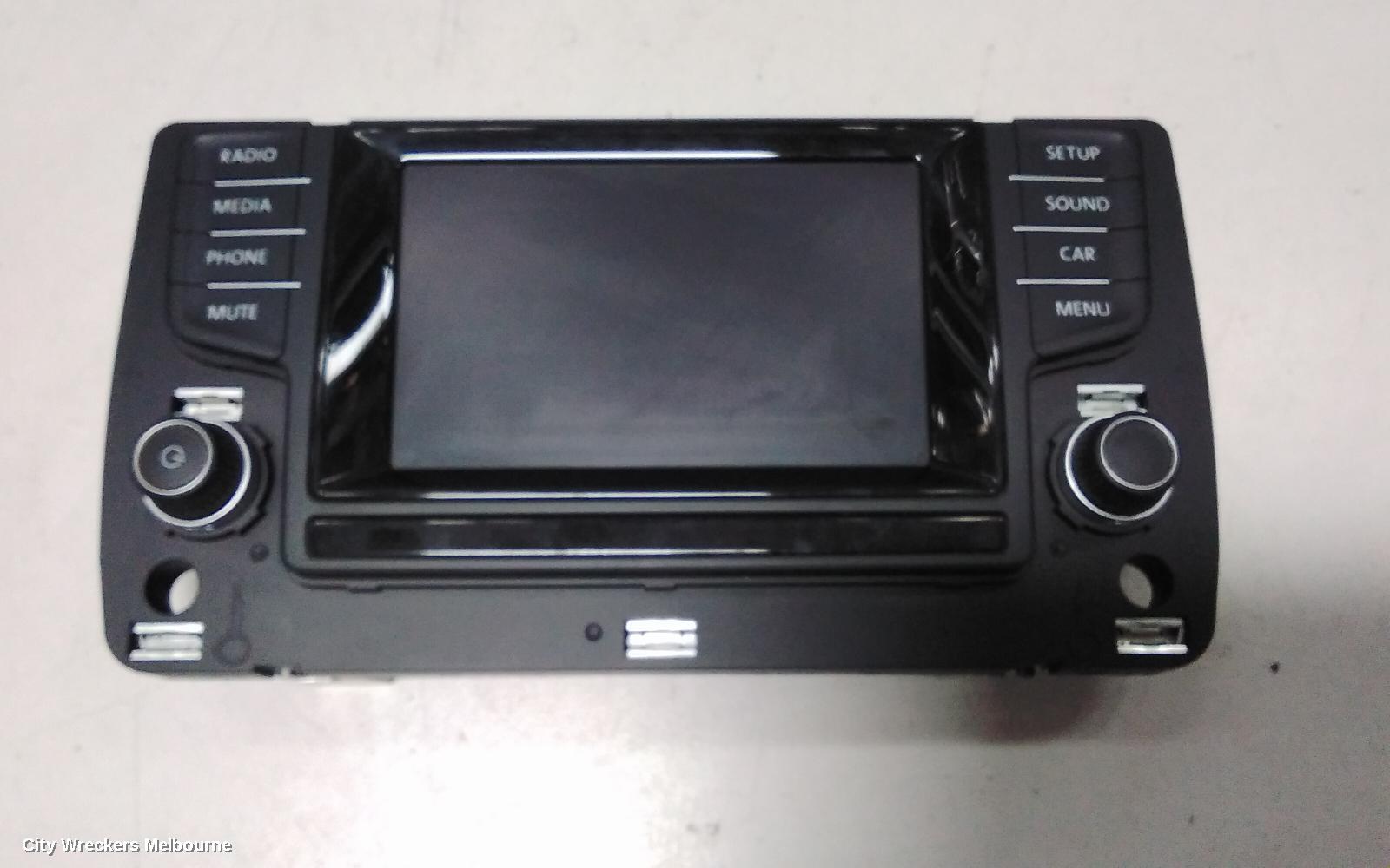 VOLKSWAGEN GOLF RADIO/CD/DVD/SAT/TV, DISPLAY SCREEN, 5.8IN, NON SAT NAV TYPE, GEN 7, 03/2013 - 03/2017