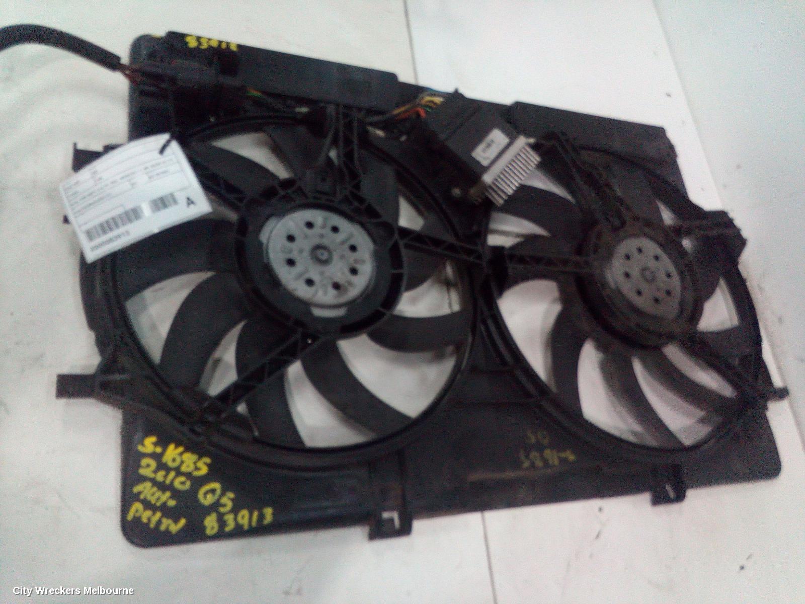 AUDI Q5 FAN, DUAL FAN ASSY, 2.0, PETROL, 400W/200W, 8R, 03/2009 - 01/2017