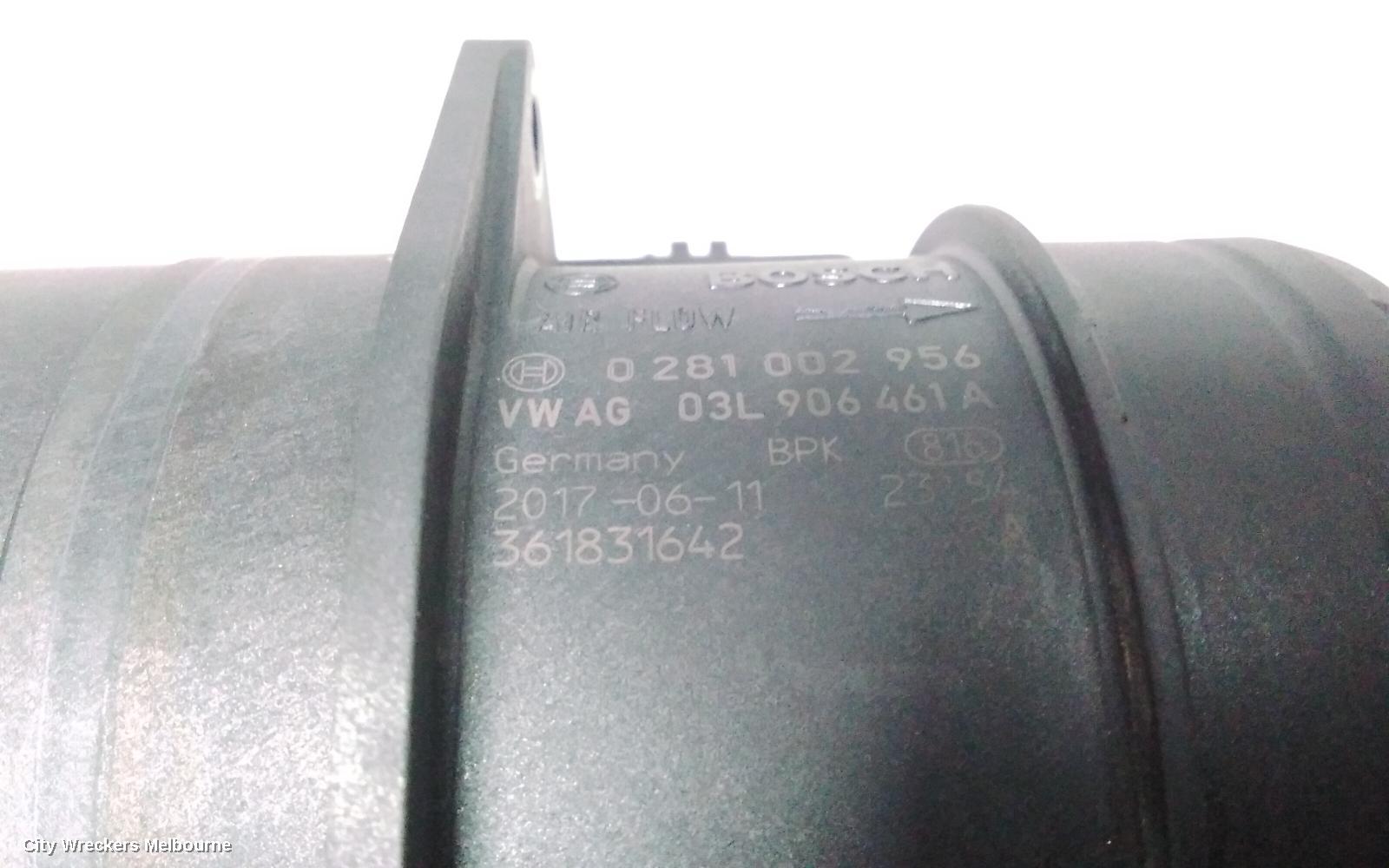 VOLKSWAGEN TRANSPORTER AIR FLOW METER, 2.0, DIESEL, CAAC/CAAB CODE, T6, 07/2015 ONWARDS