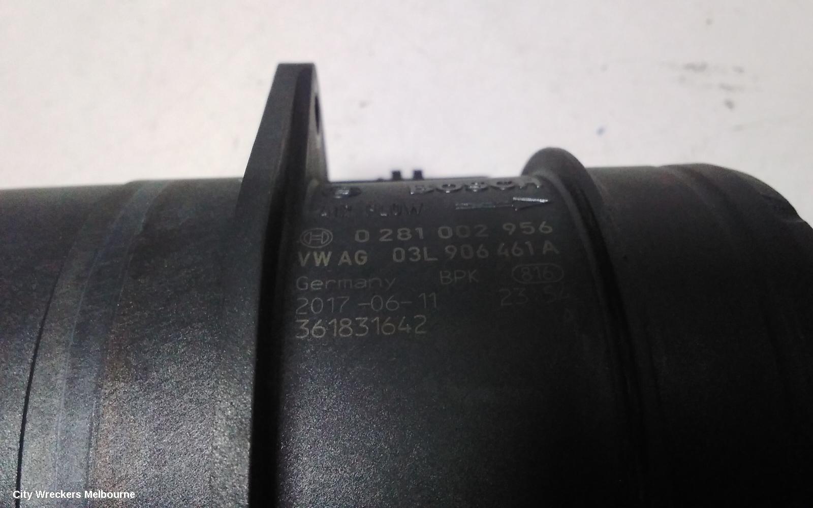 VOLKSWAGEN TRANSPORTER AIR FLOW METER, 2.0, DIESEL, CAAC/CAAB CODE, T6, 07/2015 ONWARDS