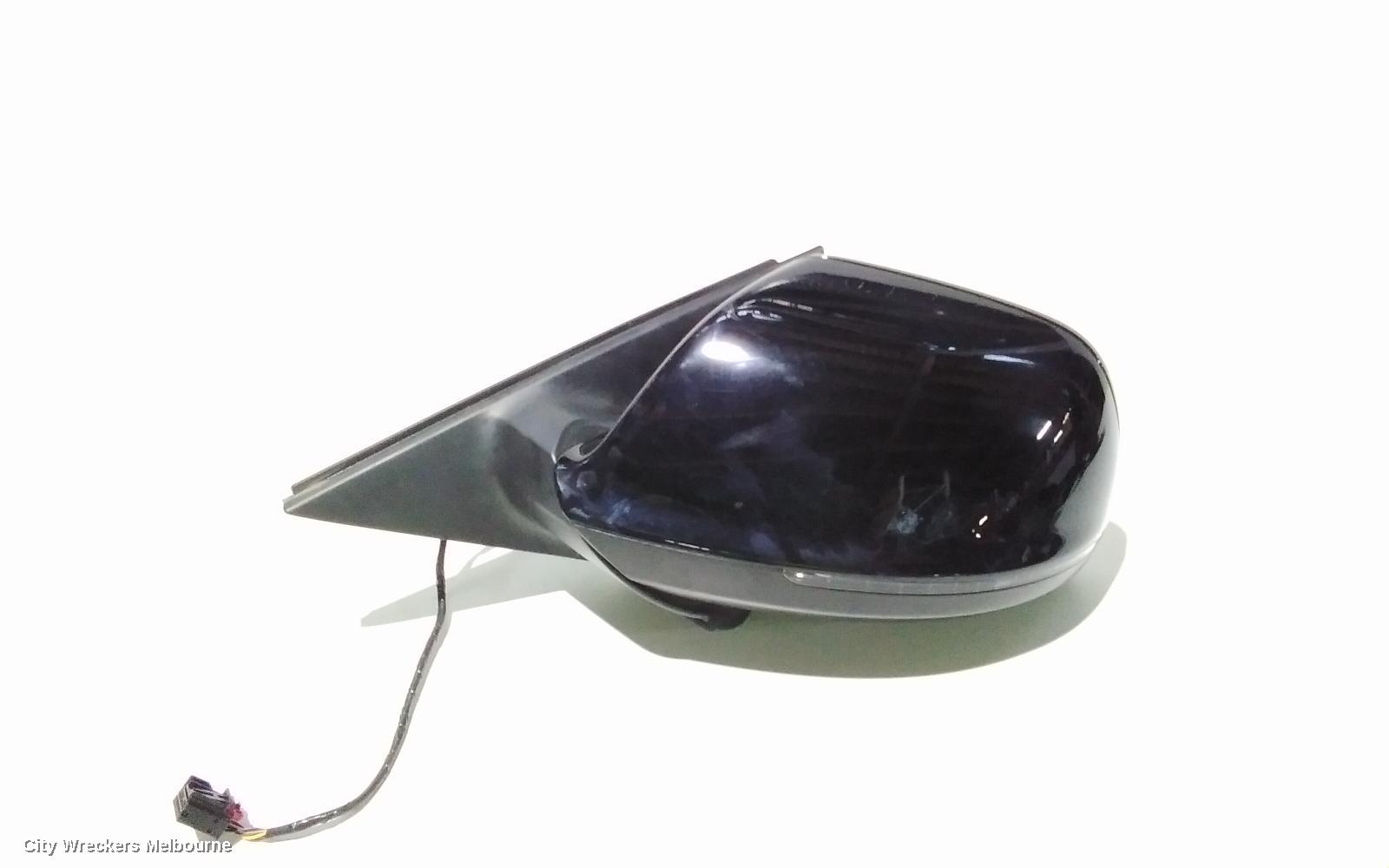 AUDI Q5 LEFT DOOR MIRROR, 8R, MANUAL FOLD, NON LANE CHANGE ASSIST TYPE (6XC/7Y0 1PLUG, 7 WIRE), 03/2009 - 11/2014