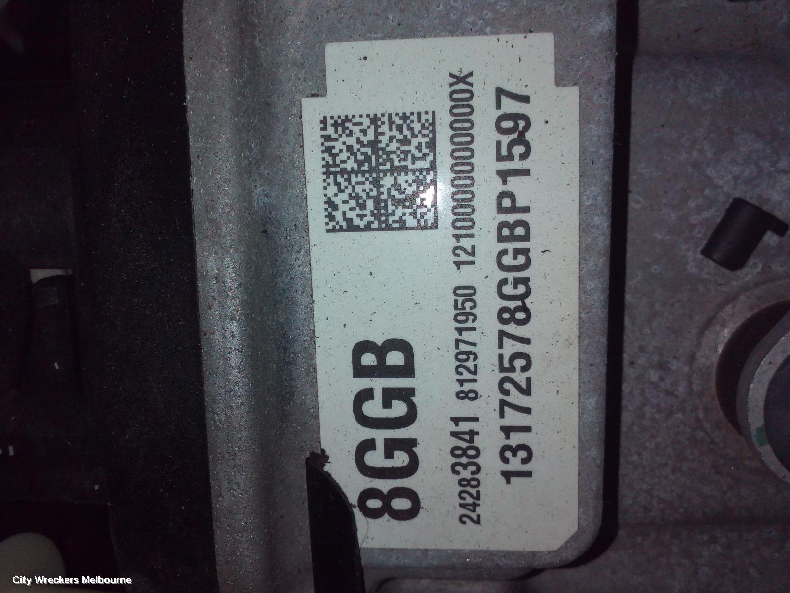 HOLDEN COMMODORE TRANS/GEARBOX, AUTO, AWD, PETROL, 3.6, 9 SPEED, ZB, 10/2017 - 12/2020