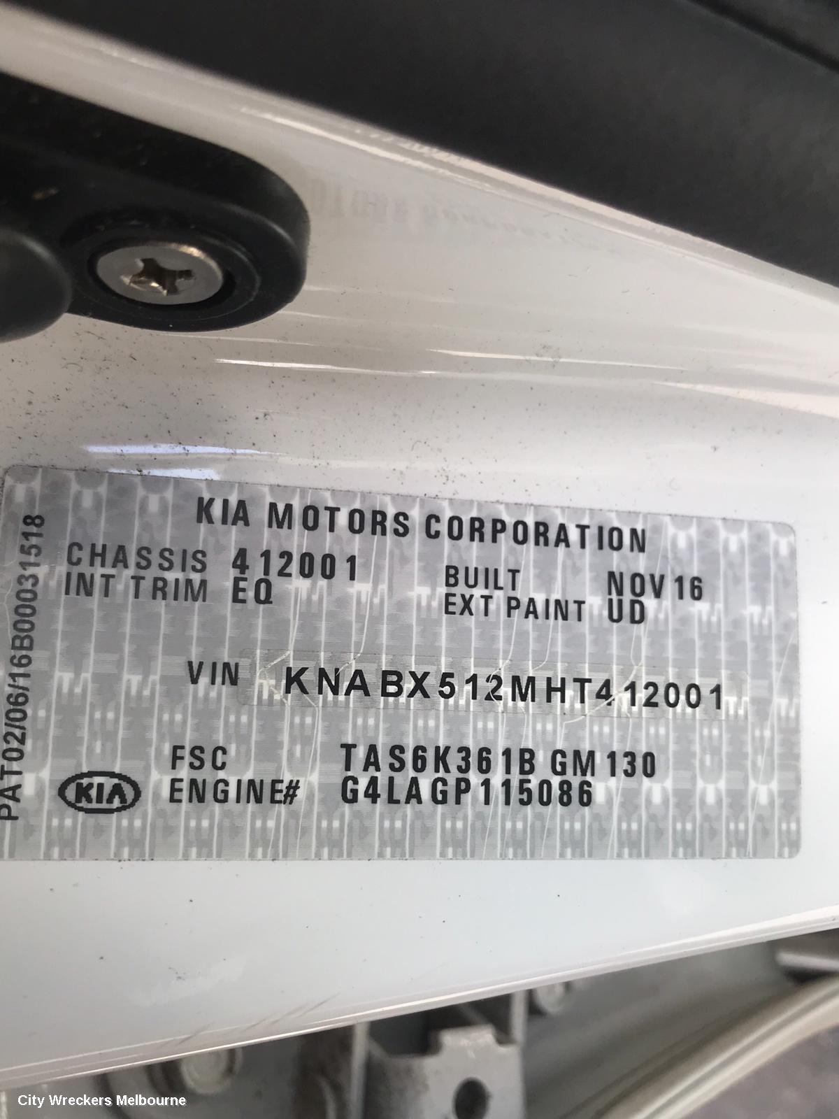 KIA PICANTO SUNVISOR, JA, LH SIDE, 05/2017 ONWARDS