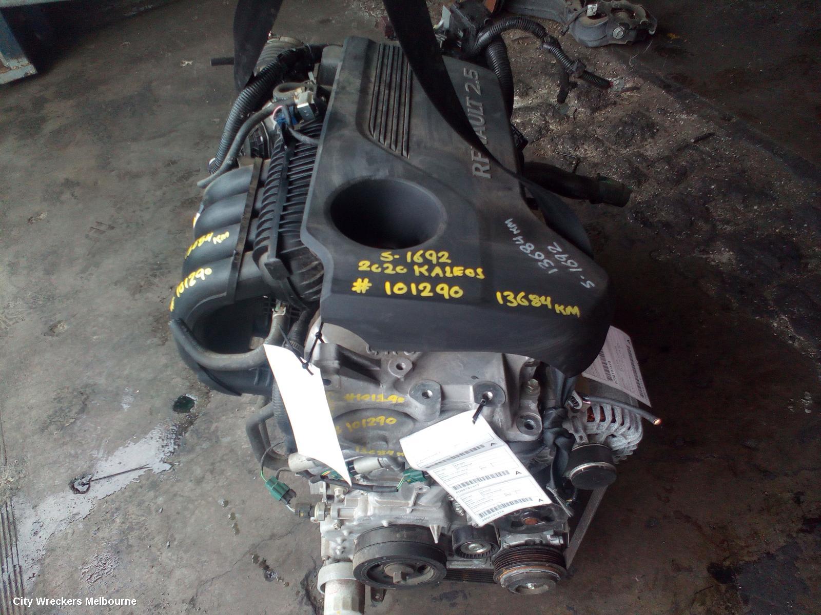 RENAULT KALEOS ENGINE, PETROL, 2.5, XZG, 05/2016 ONWARDS