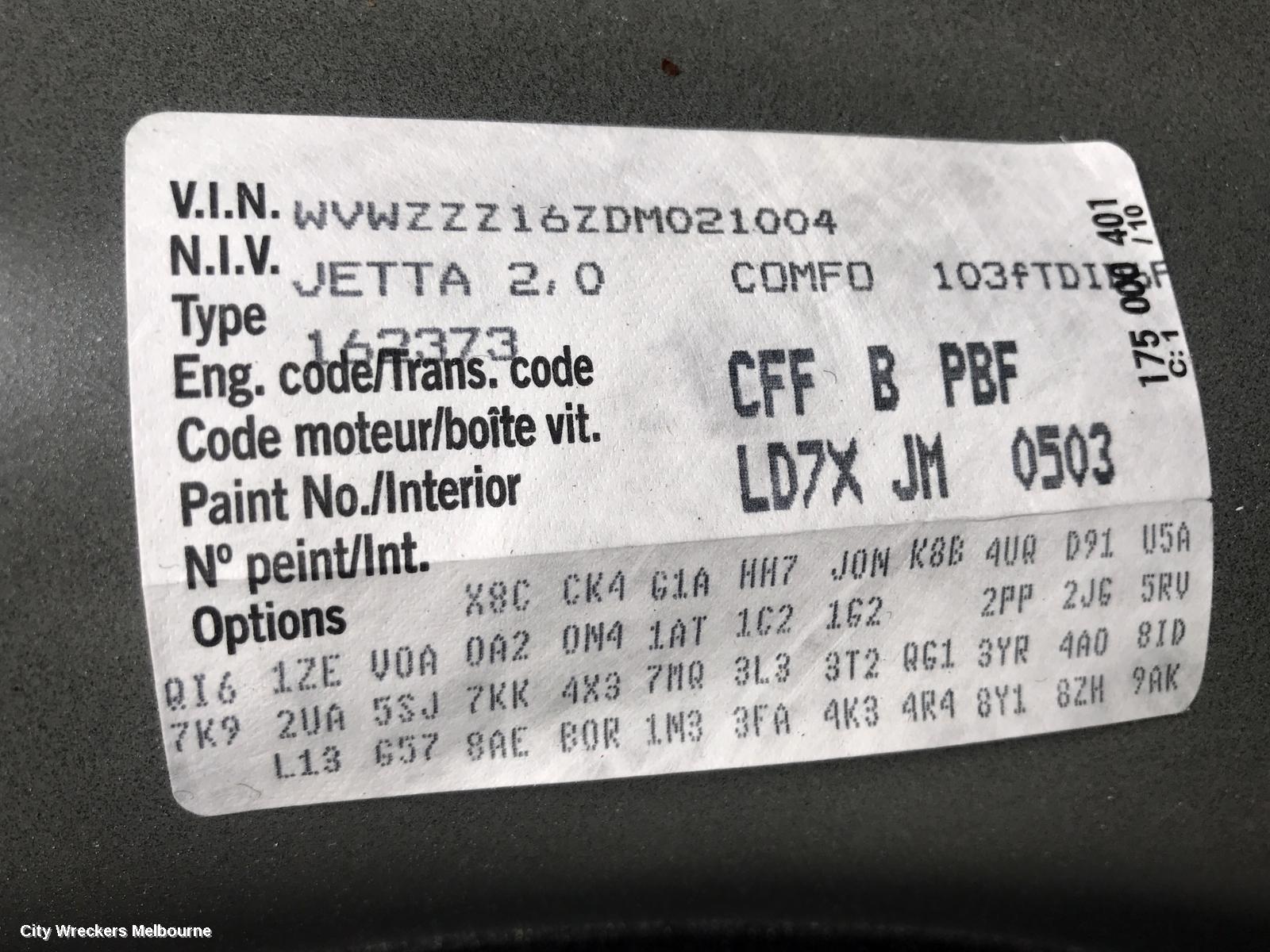 VOLKSWAGEN JETTA SUNVISOR, 1B, RH SIDE, 02/2011 - 12/2017