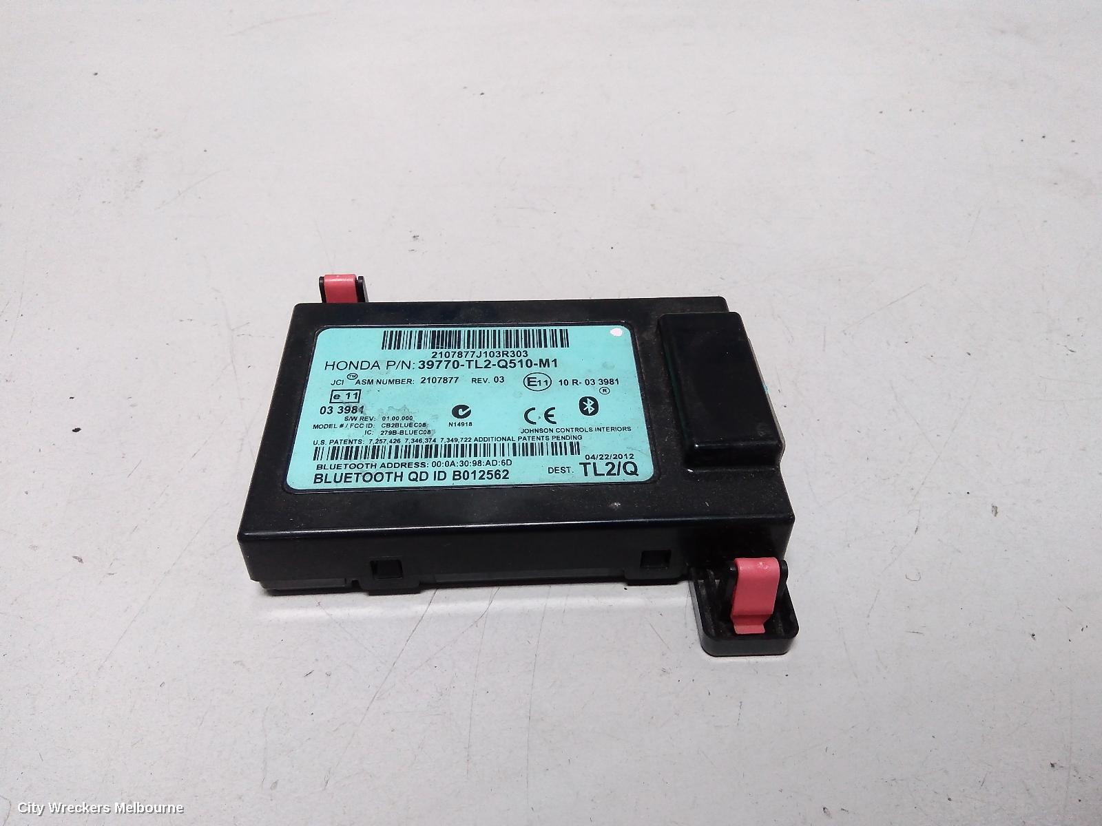 HONDA ACCORD, 8TH GENERATION 02/2008 - 04/2013, HONDA ACCORD EURO - BLUETOOTH MODULE: 74480