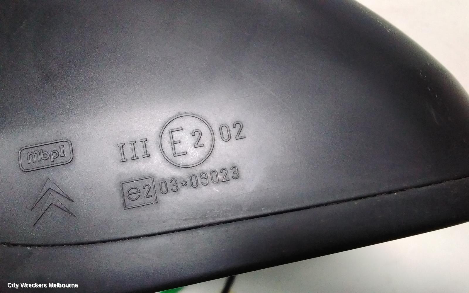 CITROEN C4 LEFT DOOR MIRROR, POWER, MIRROR HEAD # 0309023, 03/2009 - 09/2011