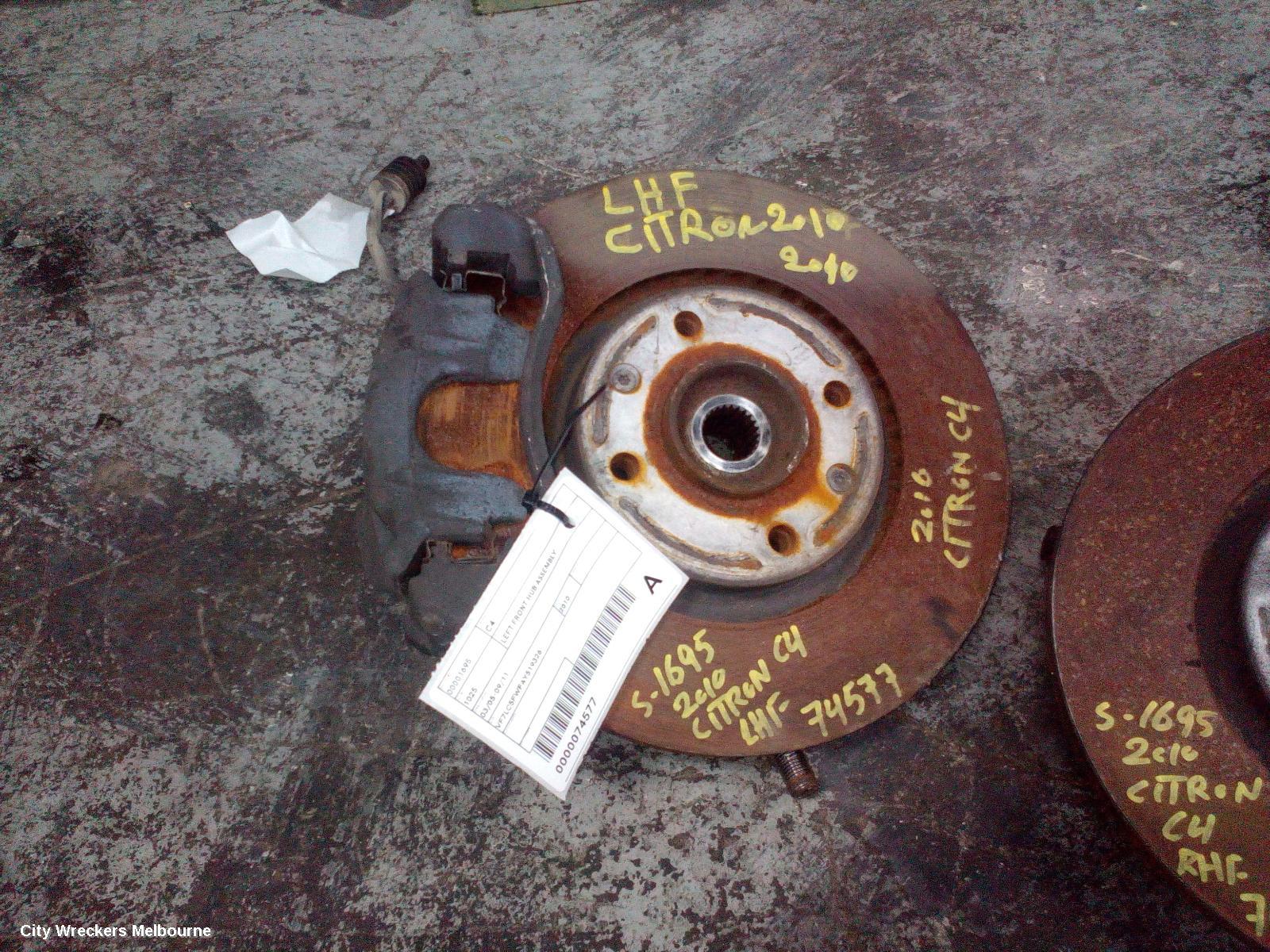 CITROEN C4 LEFT FRONT HUB ASSEMBLY, 03/2005 - 09/2011