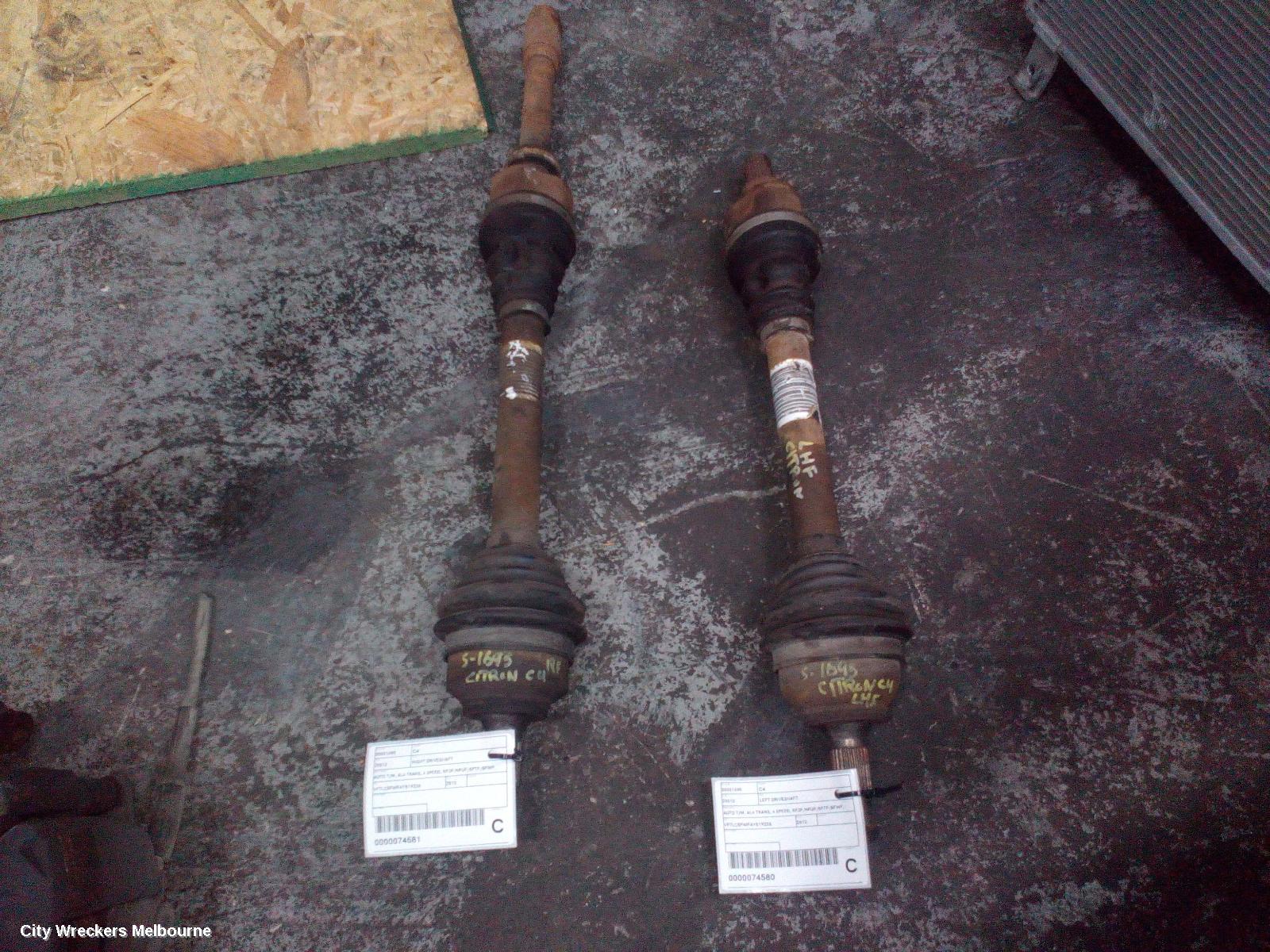 CITROEN C4 LEFT DRIVESHAFT, AUTO T/M, AL4 TRANS, 4 SPEED, RFJF/NFUF/5FTF/5FWF, 03/2005 - 09/2011
