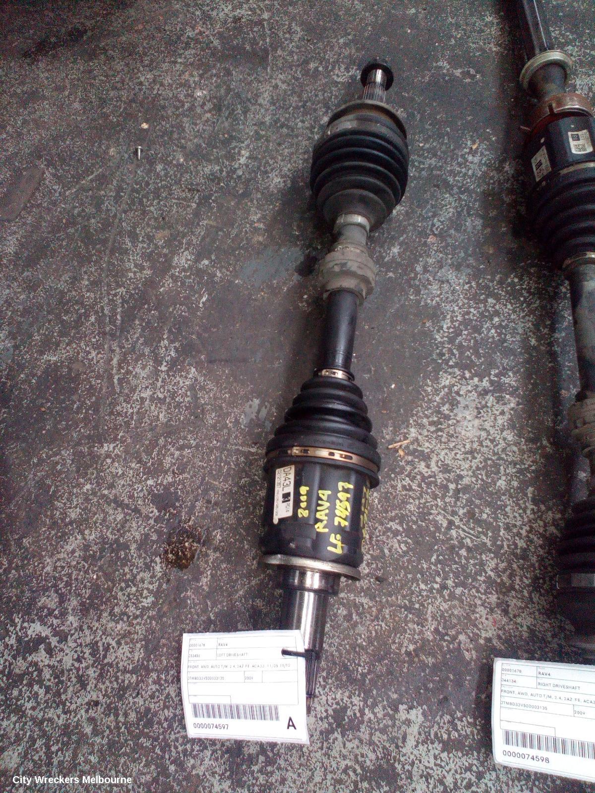TOYOTA RAV4 LEFT DRIVESHAFT, FRONT, AWD, AUTO T/M, 2.4, 2AZ-FE, ACA33, 11/2005 - 11/2012