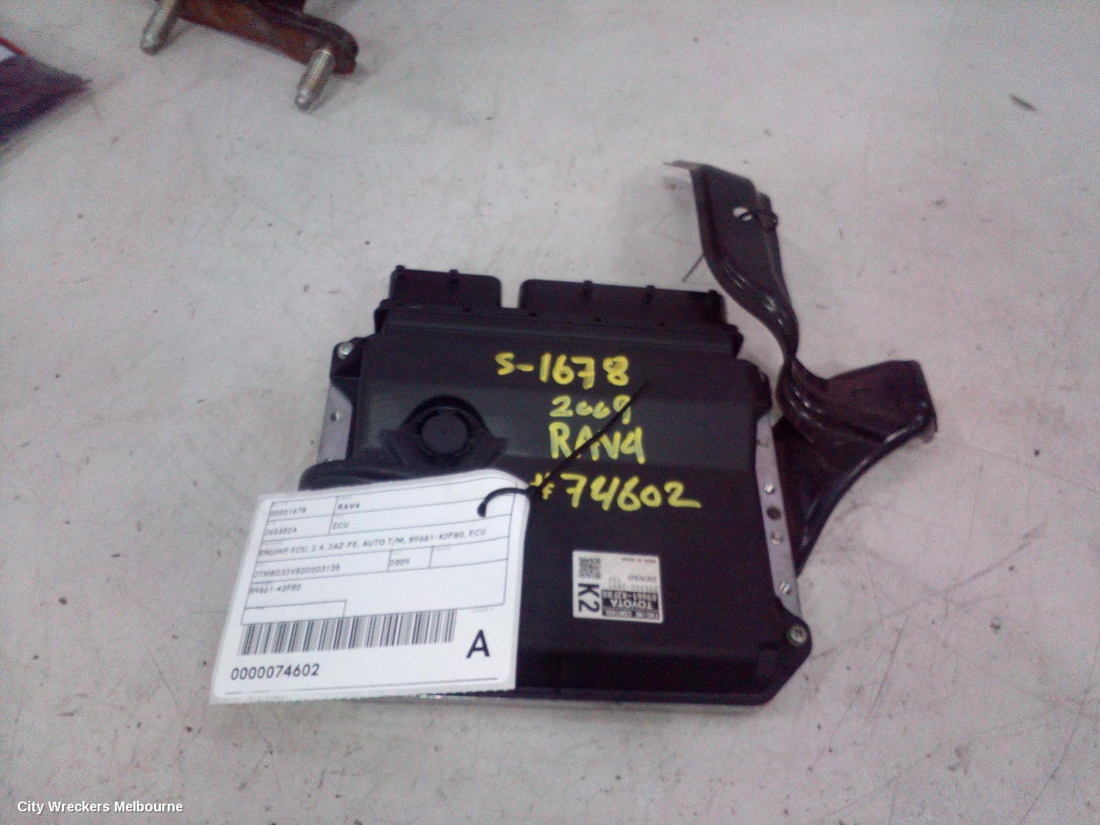TOYOTA RAV4 ECU, ENGINE ECU, 2.4, 2AZ-FE, AUTO T/M, 89661-42F80, ECU ONLY, ACA33, 11/2005 - 11/2012