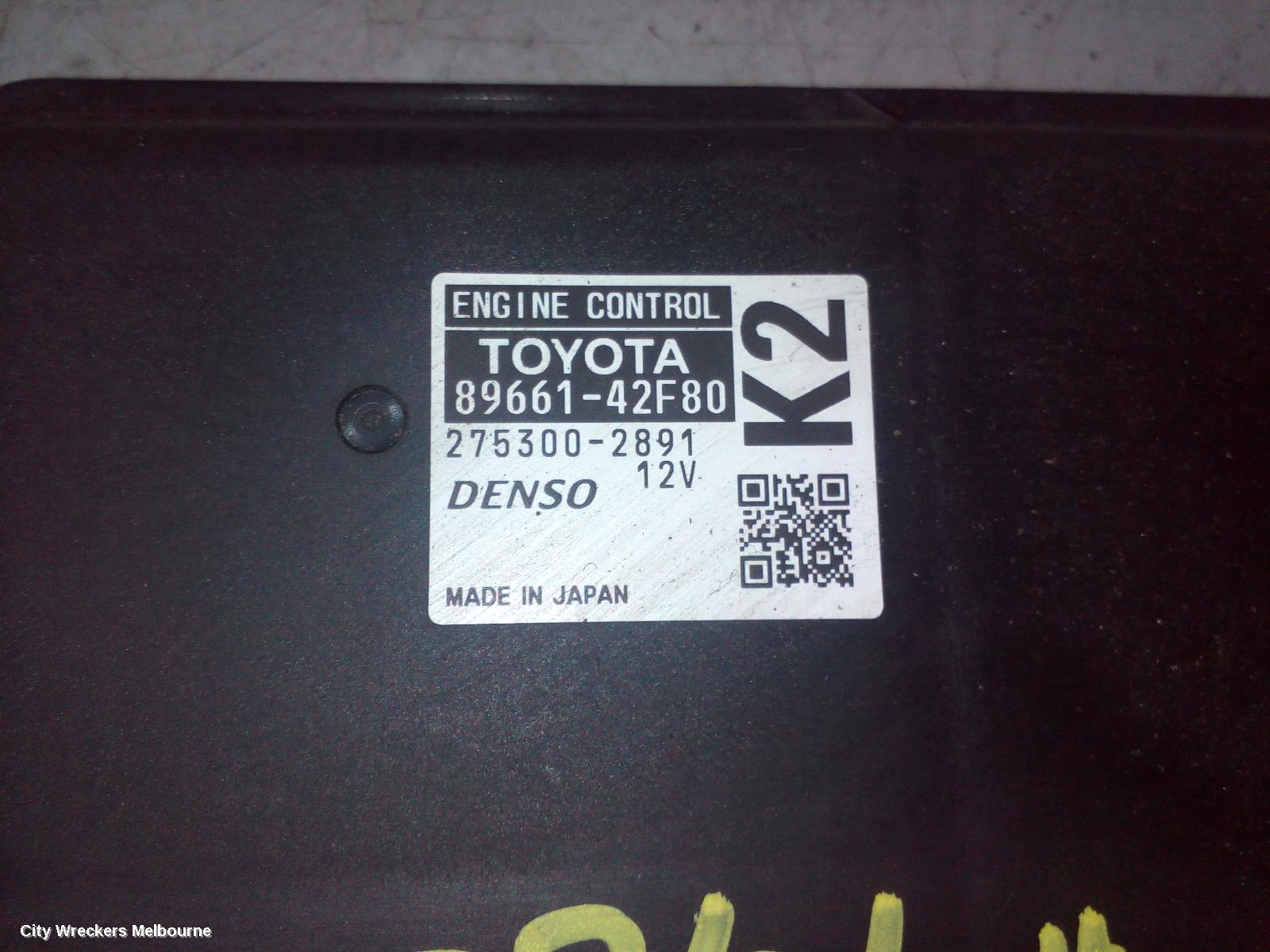 TOYOTA RAV4 ECU, ENGINE ECU, 2.4, 2AZ-FE, AUTO T/M, 89661-42F80, ECU ONLY, ACA33, 11/2005 - 11/2012