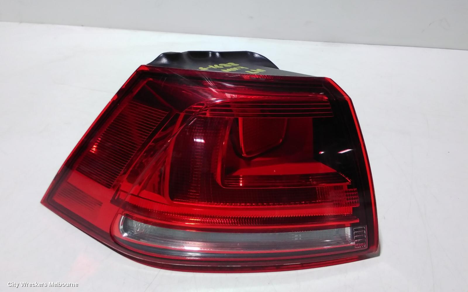 VOLKSWAGEN GOLF LEFT TAILLIGHT, GEN 7, HATCH, STANDARD, NON LED TYPE, 03/2013 - 03/2017