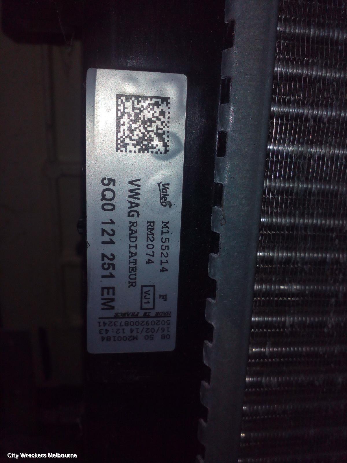 VOLKSWAGEN GOLF RADIATOR, PRIMARY RADIATOR (CLOSEST TO ENGINE), AUTO/MANUAL, 1.4, PETROL, GEN 7, 03/2013 - 08/2020