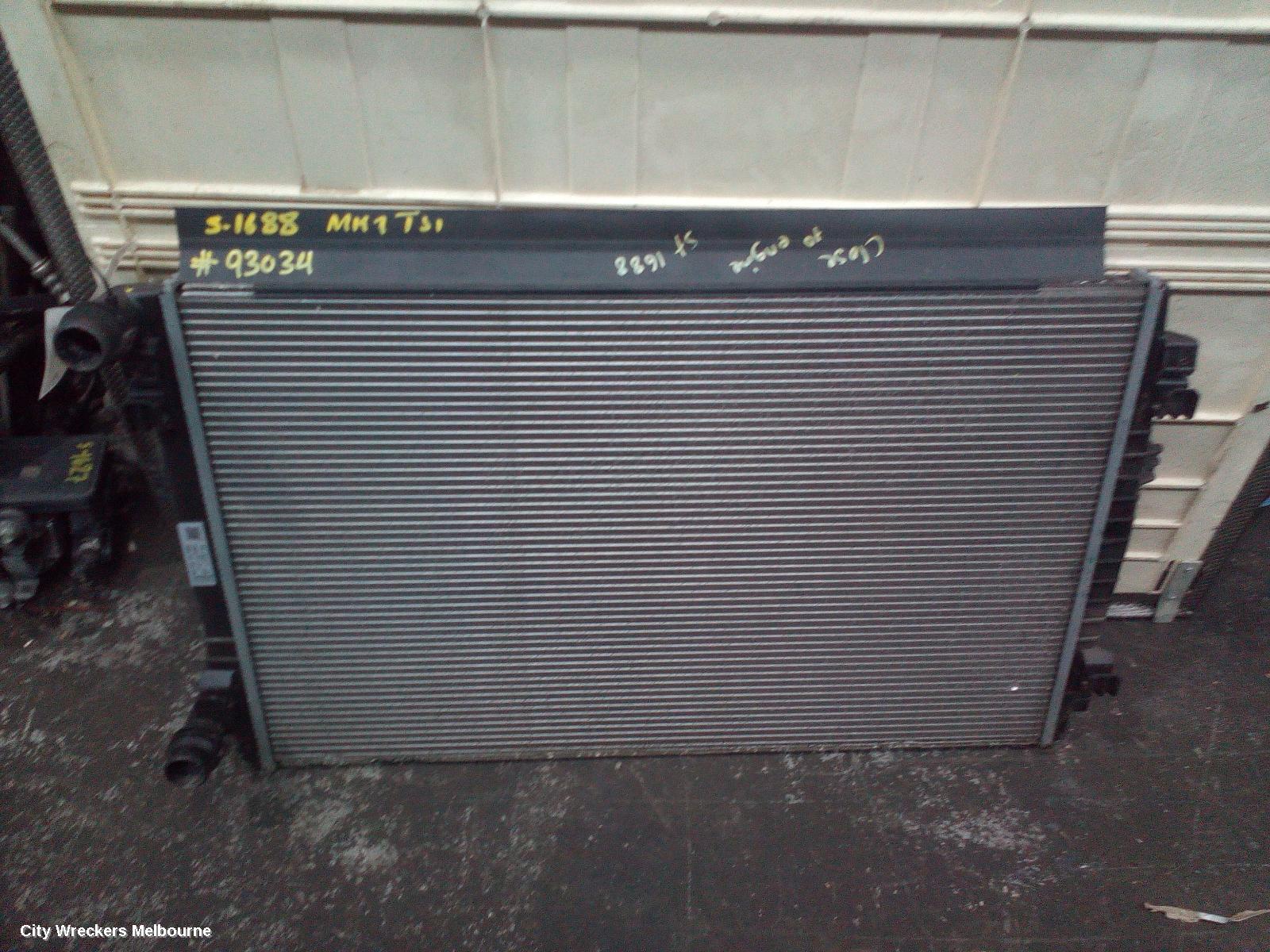 VOLKSWAGEN GOLF RADIATOR, PRIMARY RADIATOR (CLOSEST TO ENGINE), AUTO/MANUAL, 1.4, PETROL, GEN 7, 03/2013 - 08/2020