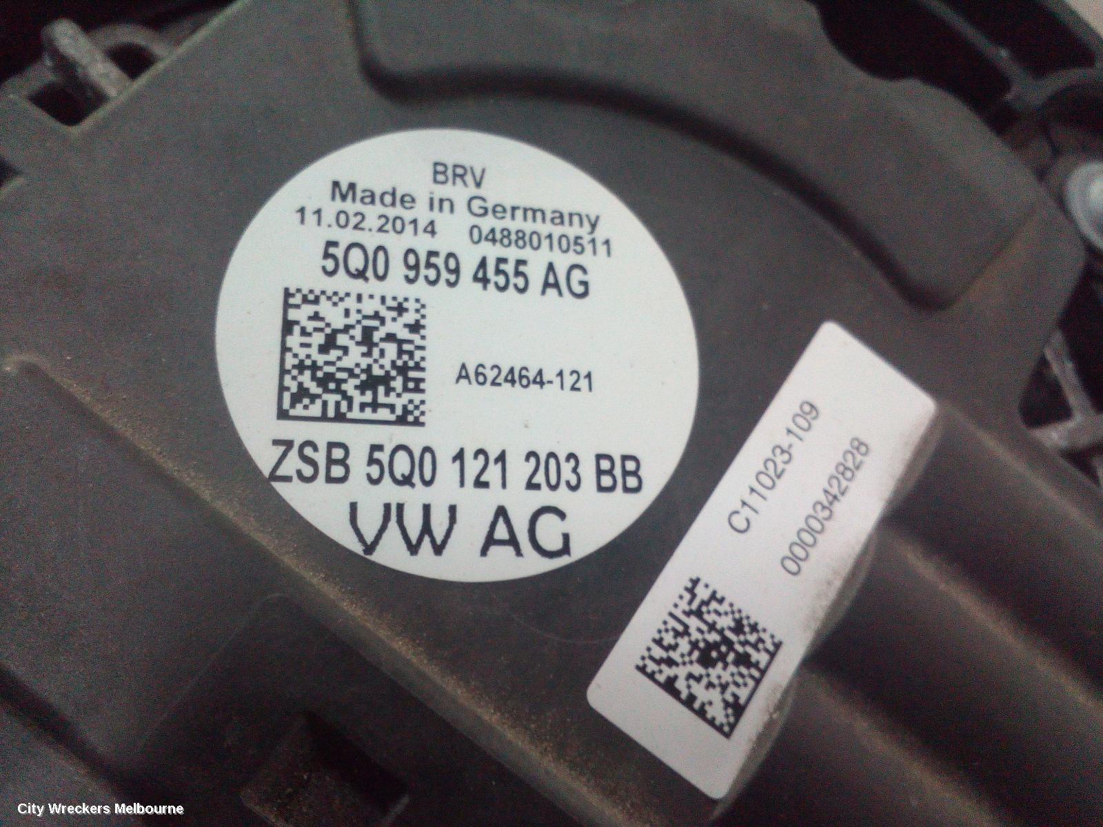 VOLKSWAGEN GOLF FAN, SINGLE FAN ASSY, 1.4, PETROL, CXSA/CHPA/CMBA/CZCA/CZDA/CPTA CODE, 400W (BROSE),  GEN 7, 03/2013 - 08/2020