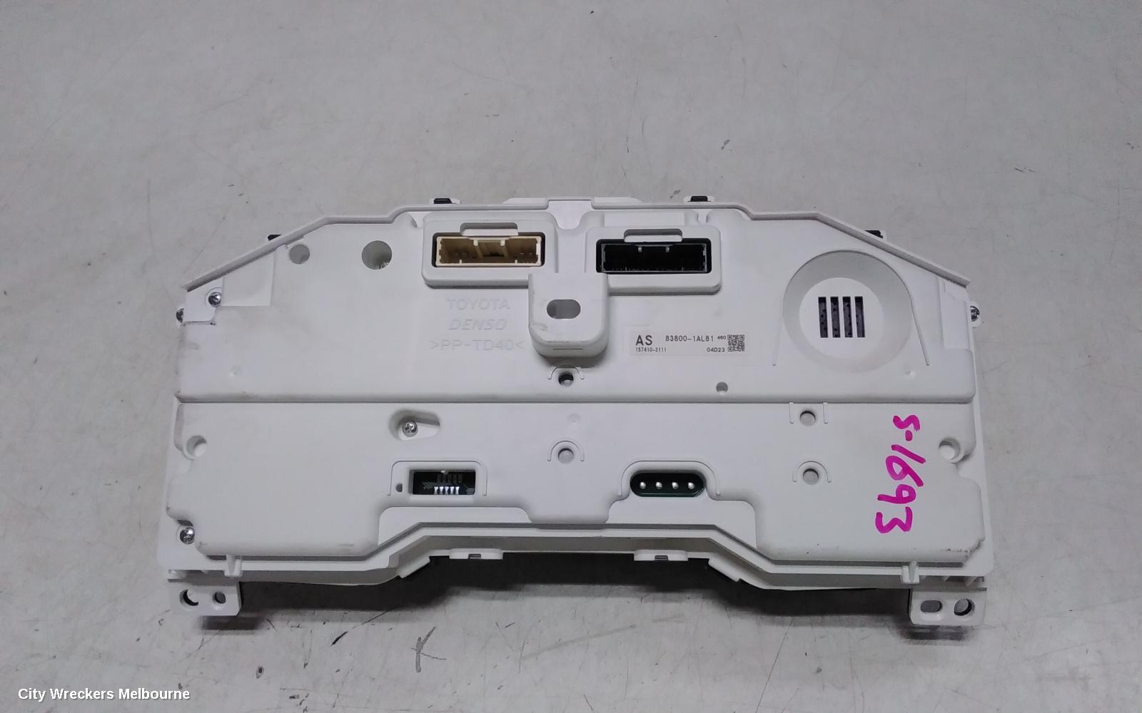 TOYOTA COROLLA INSTRUMENT CLUSTER, INSTRUMENT CLUSTER, AUTO T/M, HATCH, HYBRID, ASCENT SPORT/SX, ZWE211R, 07/2018 ONWARDS