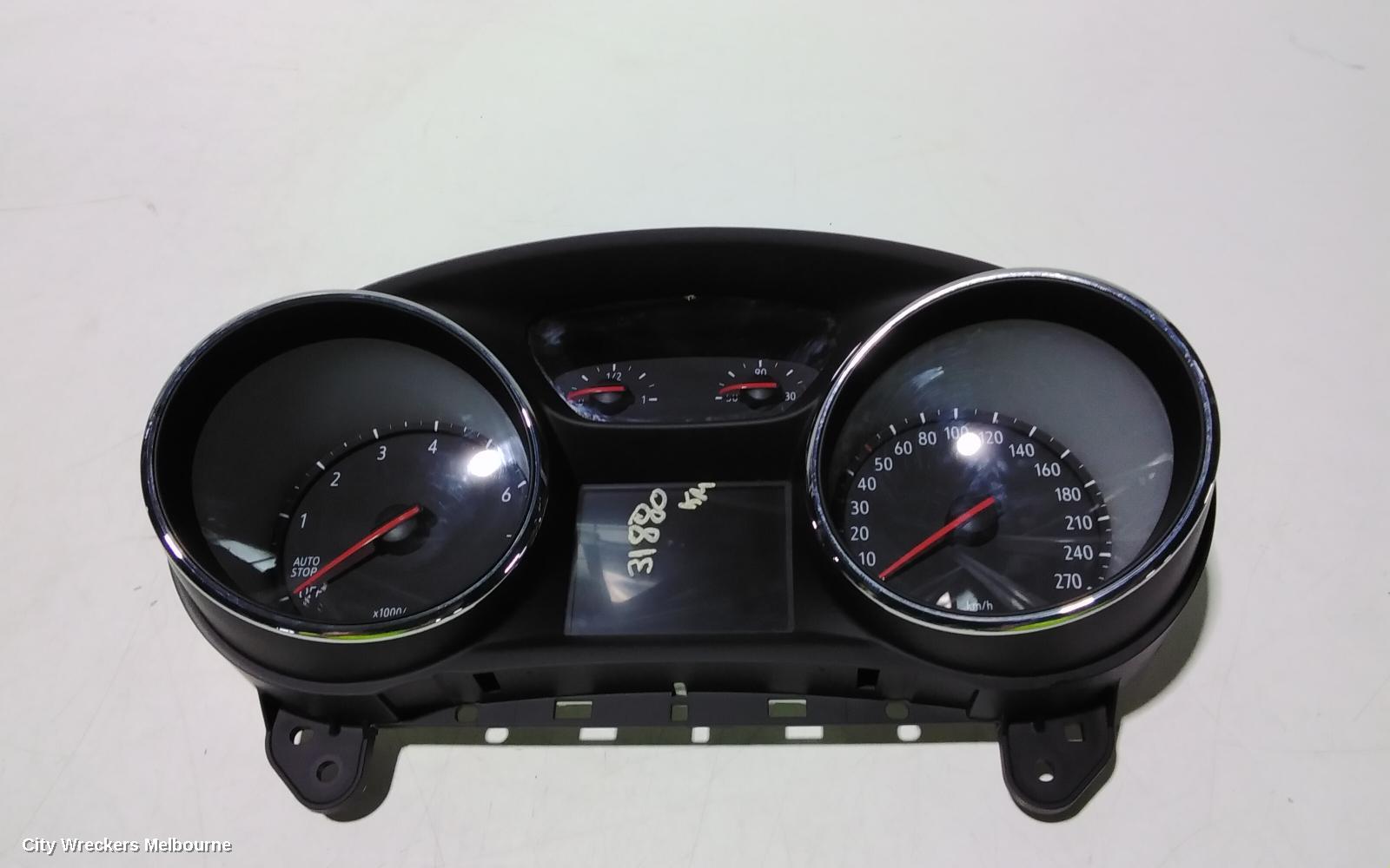 HOLDEN ASTRA INSTRUMENT CLUSTER, PETROL, AUTO T/M, BK, HATCH/WAGON, 09/2016 ONWARDS