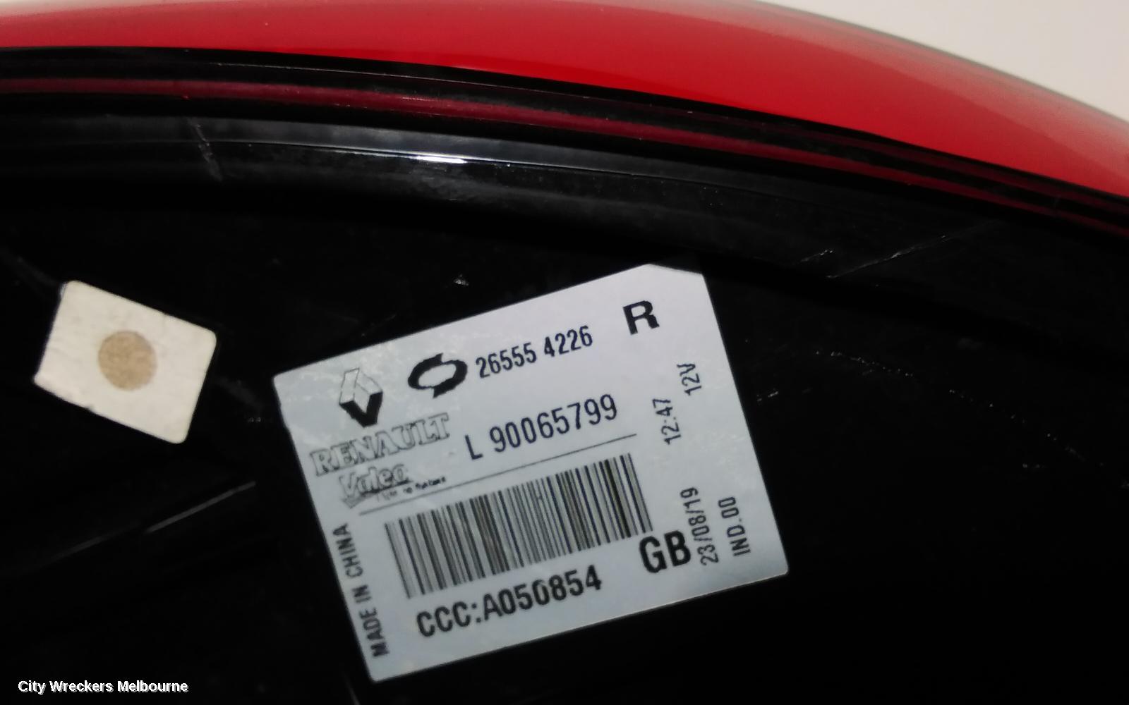 RENAULT KALEOS LEFT TAILLIGHT, XZG, 05/2016 ONWARDS