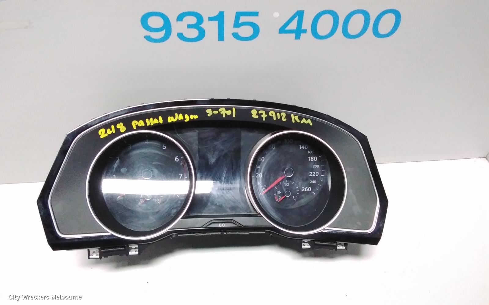 VOLKSWAGEN PASSAT INSTRUMENT CLUSTER, PETROL, 132TSI/132TSI COMFORTLINE, B8/MK7, 06/2015 - 10/2019