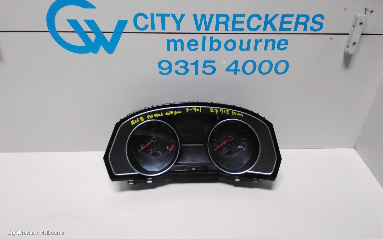 VOLKSWAGEN PASSAT INSTRUMENT CLUSTER, PETROL, 132TSI/132TSI COMFORTLINE, B8/MK7, 06/2015 - 10/2019