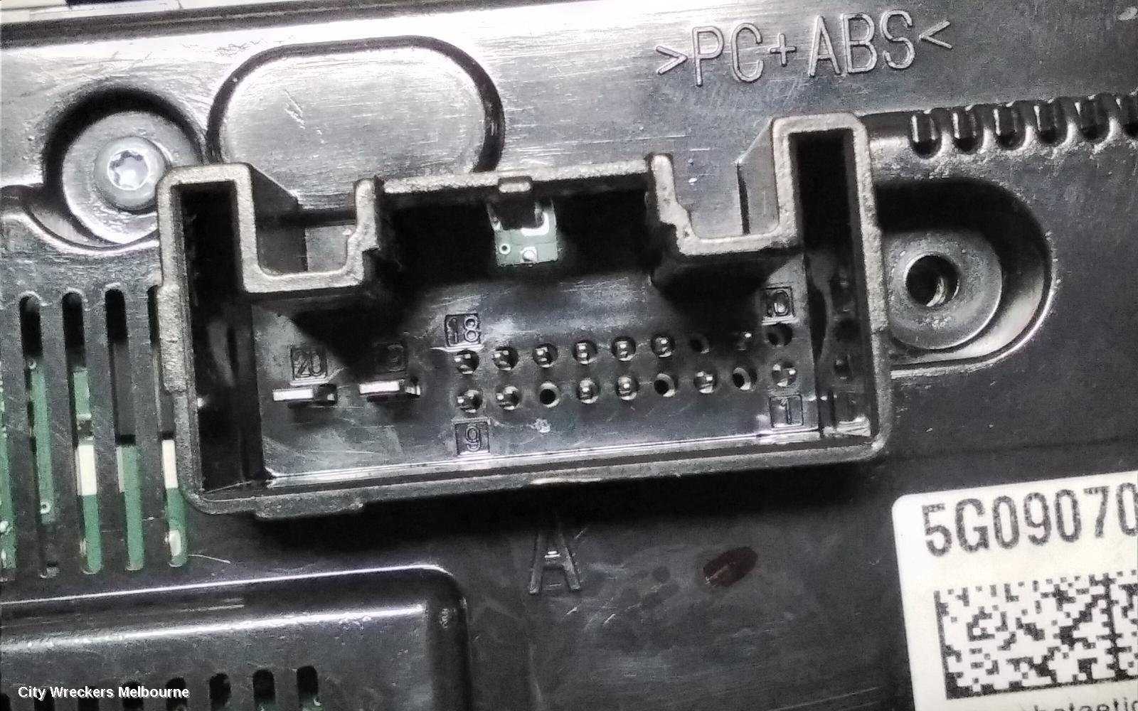 VOLKSWAGEN PASSAT HEATER/AC CONTROLS, B8/MK7, FRONT, NON HEATED SEATS TYPE, 06/2015 - 10/2019