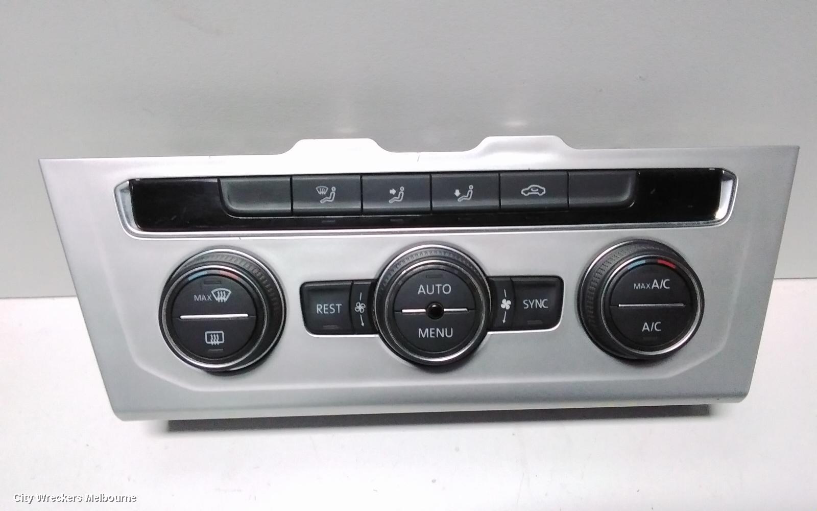 VOLKSWAGEN PASSAT HEATER/AC CONTROLS, B8/MK7, FRONT, NON HEATED SEATS TYPE, 06/2015 - 10/2019