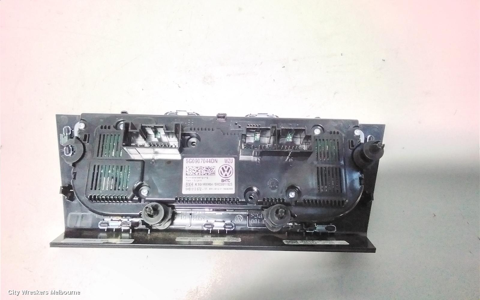 VOLKSWAGEN PASSAT HEATER/AC CONTROLS, B8/MK7, FRONT, NON HEATED SEATS TYPE, 06/2015 - 10/2019