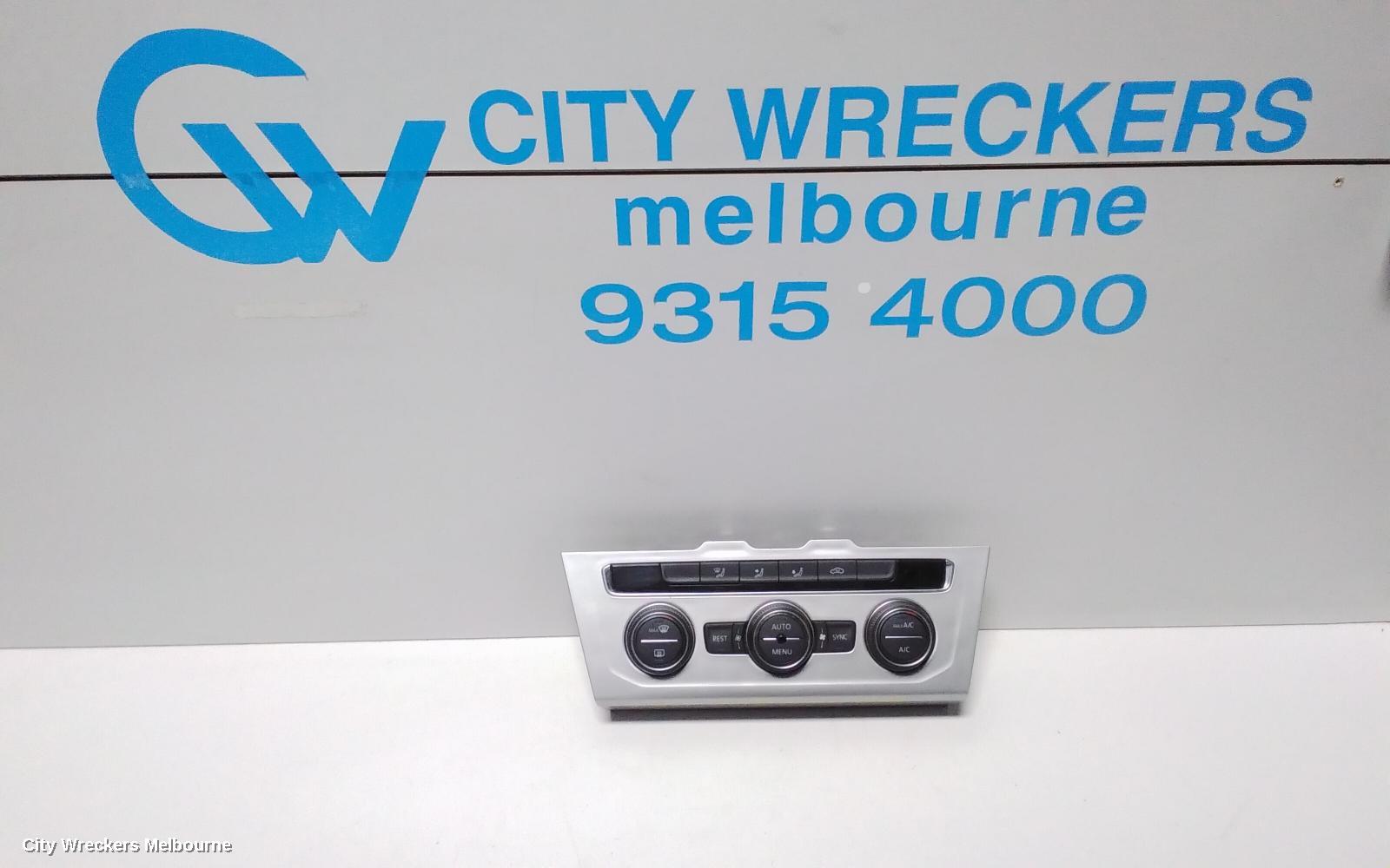 VOLKSWAGEN PASSAT HEATER/AC CONTROLS, B8/MK7, FRONT, NON HEATED SEATS TYPE, 06/2015 - 10/2019