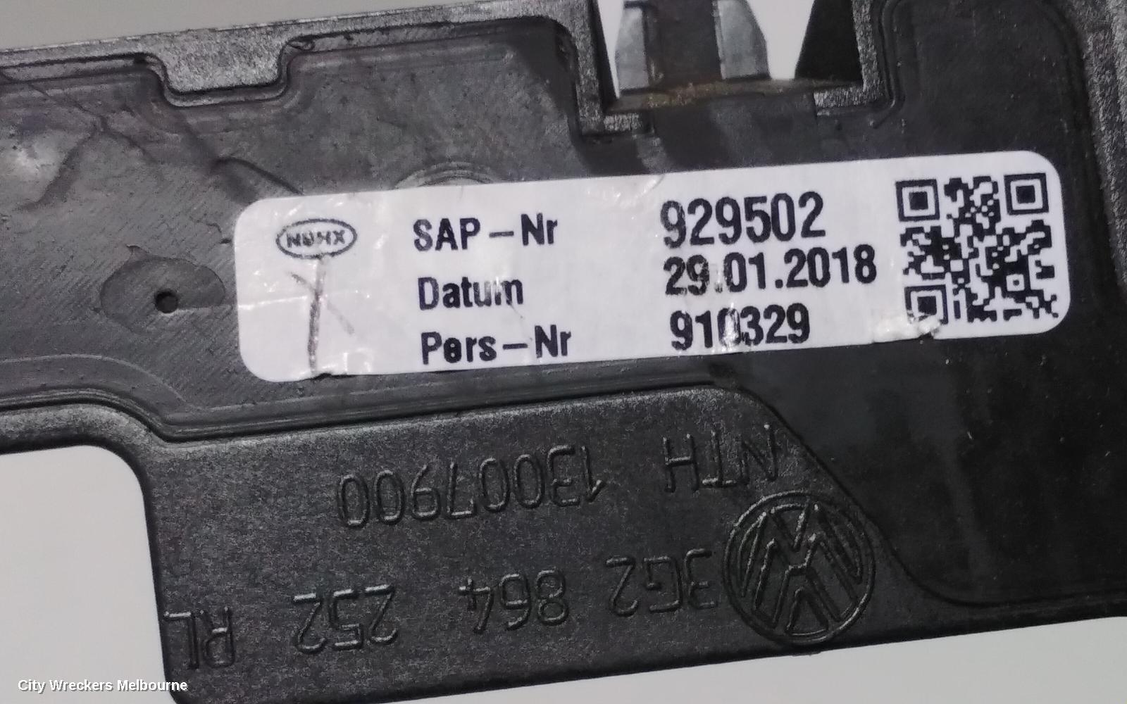 VOLKSWAGEN PASSAT GEAR STICK/SHIFTER, B8/MK7, AUTO T/M, 06/2015 - 05/2023