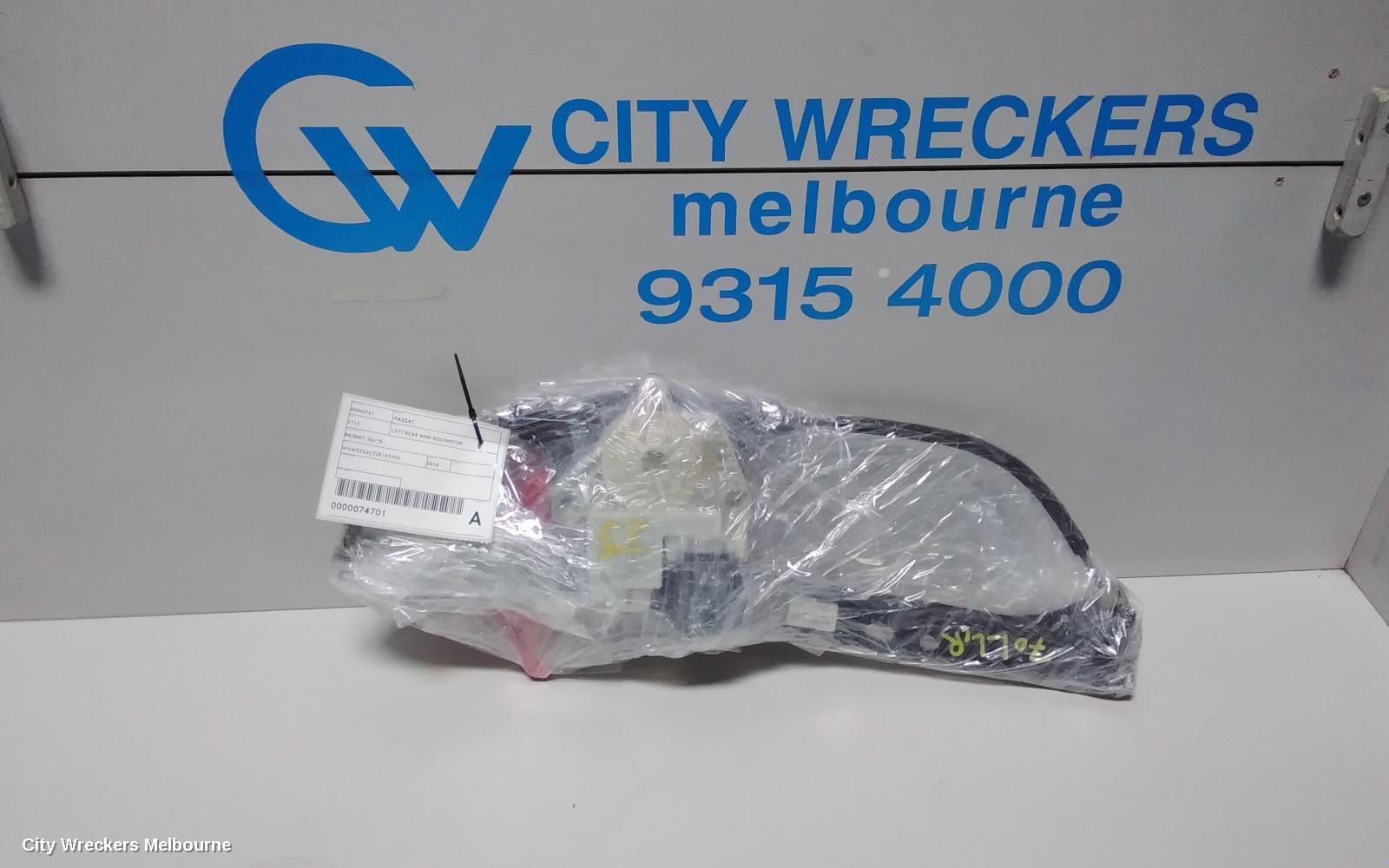 VOLKSWAGEN PASSAT LEFT REAR WND REG/MOTOR, DOOR REG ASSY (REG AND MOTOR), B8/MK7, 06/2015 ONWARDS