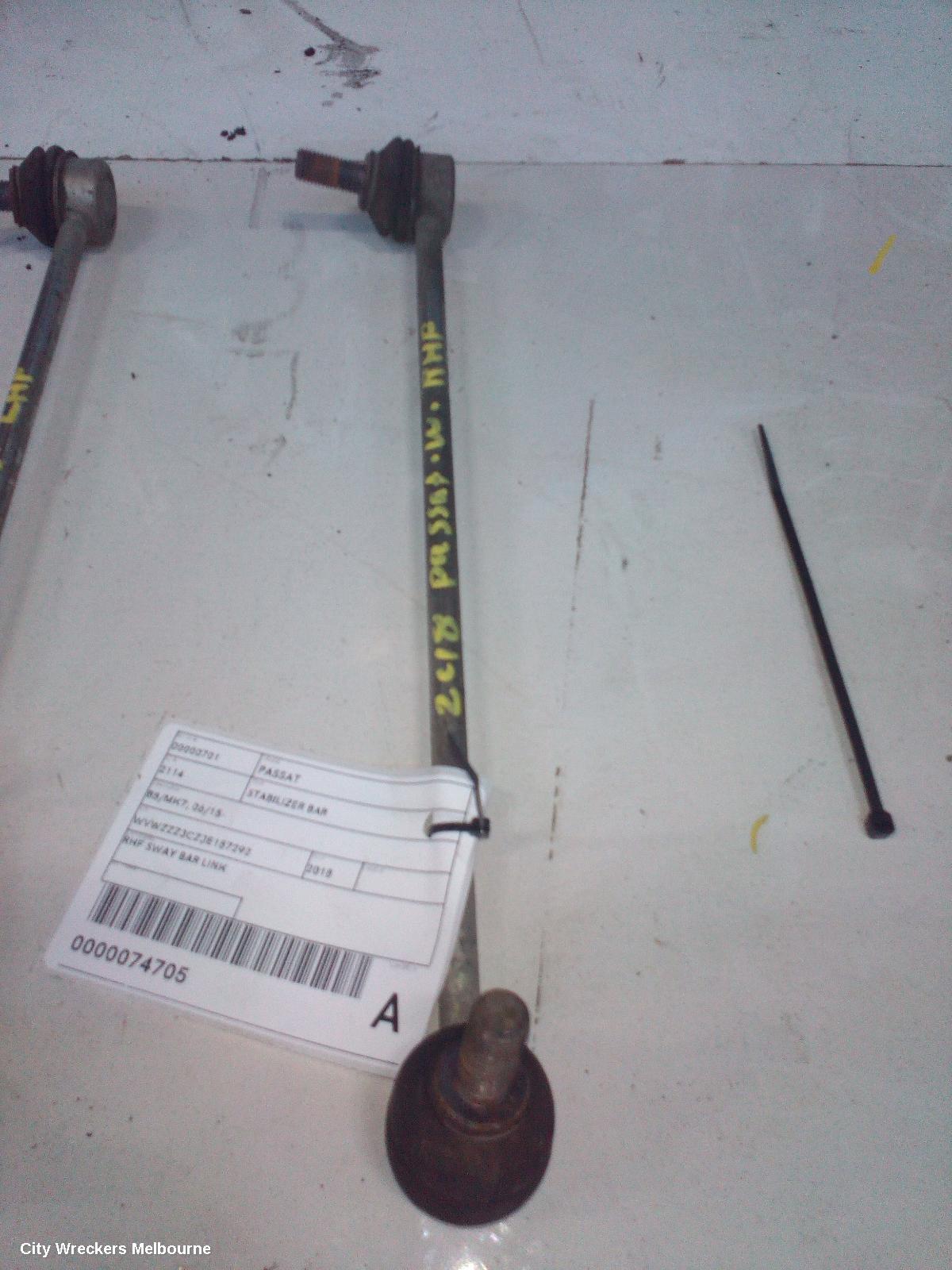 VOLKSWAGEN PASSAT STABILISER BAR, B8/MK7, 06/2015 - 05/2023