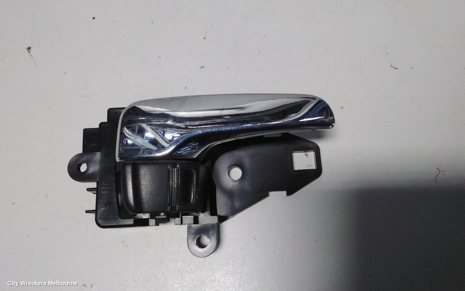 MITSUBISHI LANCER DOOR HANDLE, INNER, RH FRONT/RH REAR, CHROME, CJ, 07/2007 - 10/2015