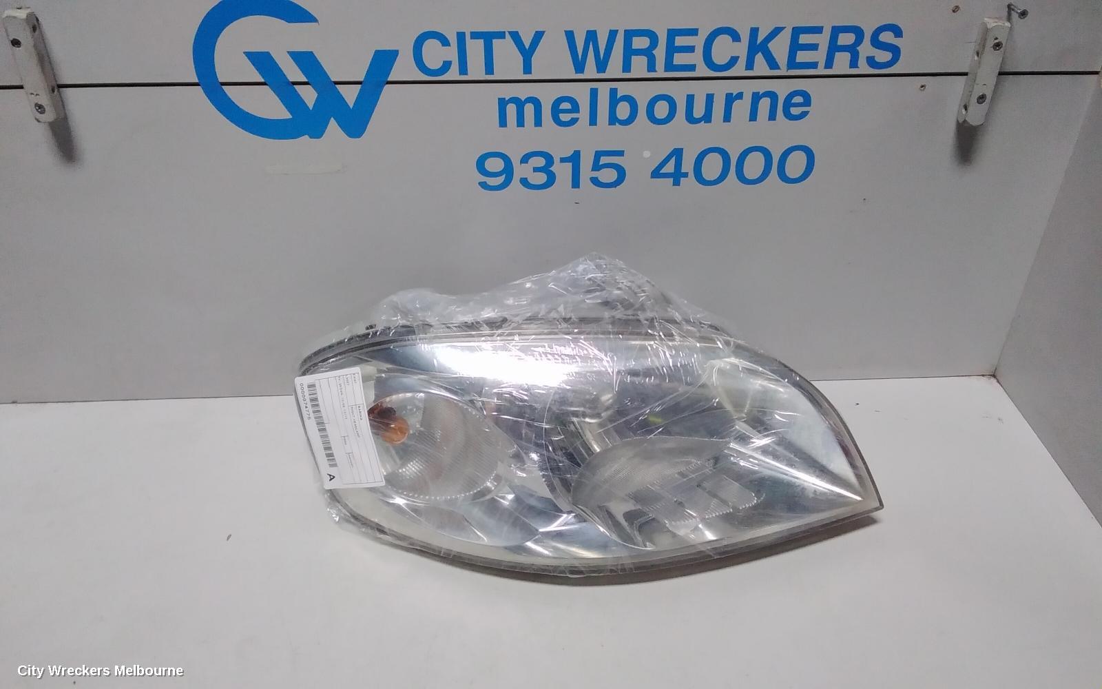 HOLDEN BARINA RIGHT HEADLAMP, TK, SEDAN, 12/2005 - 12/2012