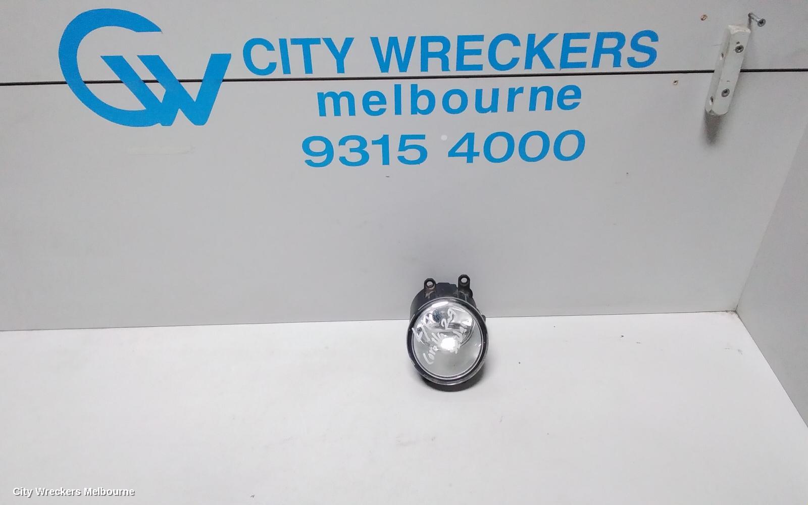 TOYOTA COROLLA LEFT INDICATOR/FOG/SIDE, BUMPER FOGLAMP, ZRE152/20153R, SEDAN, 03/2007 - 12/2013