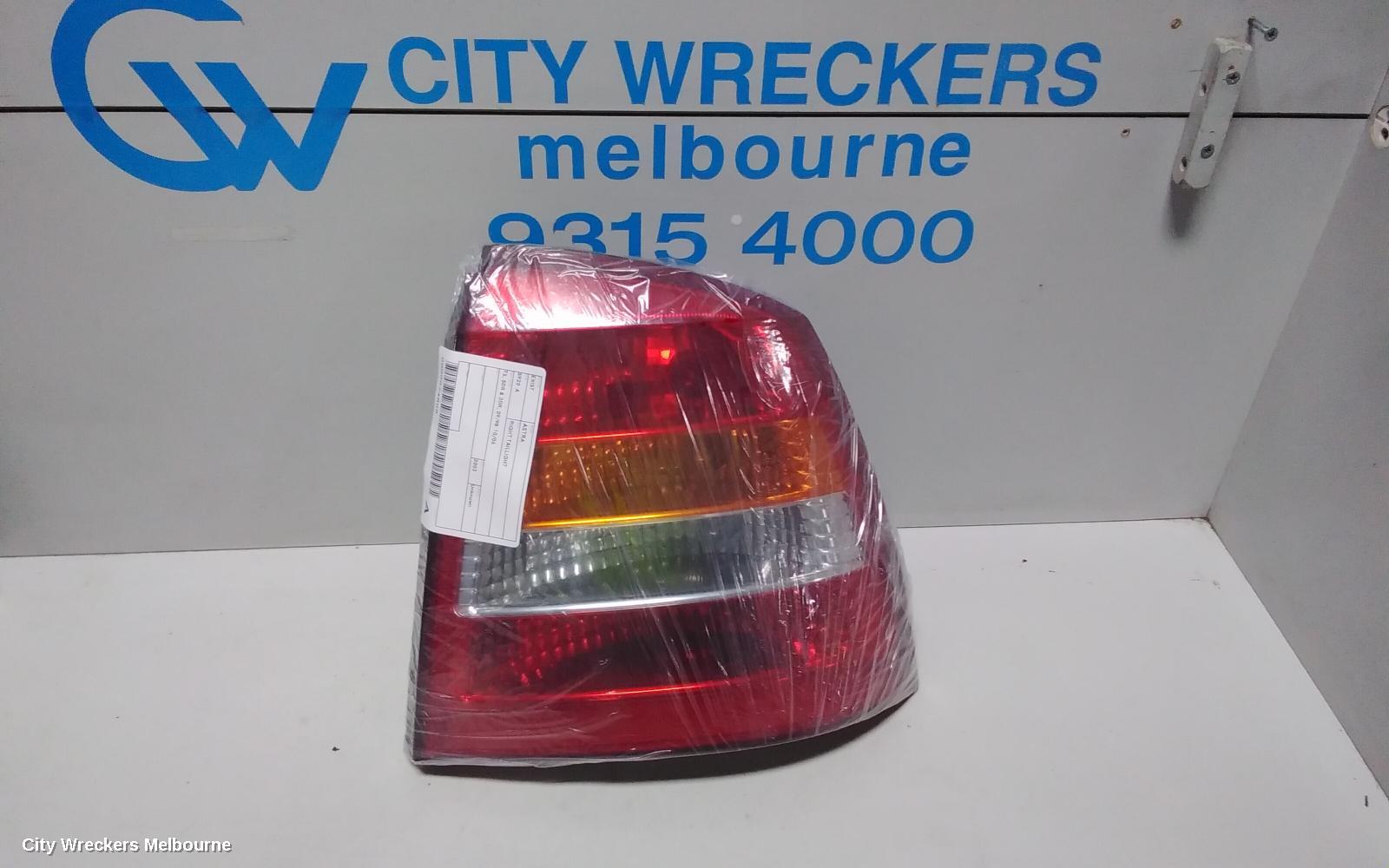 HOLDEN ASTRA RIGHT TAILLIGHT, TS, 5DR & 3DR, 09/1998 - 10/2006