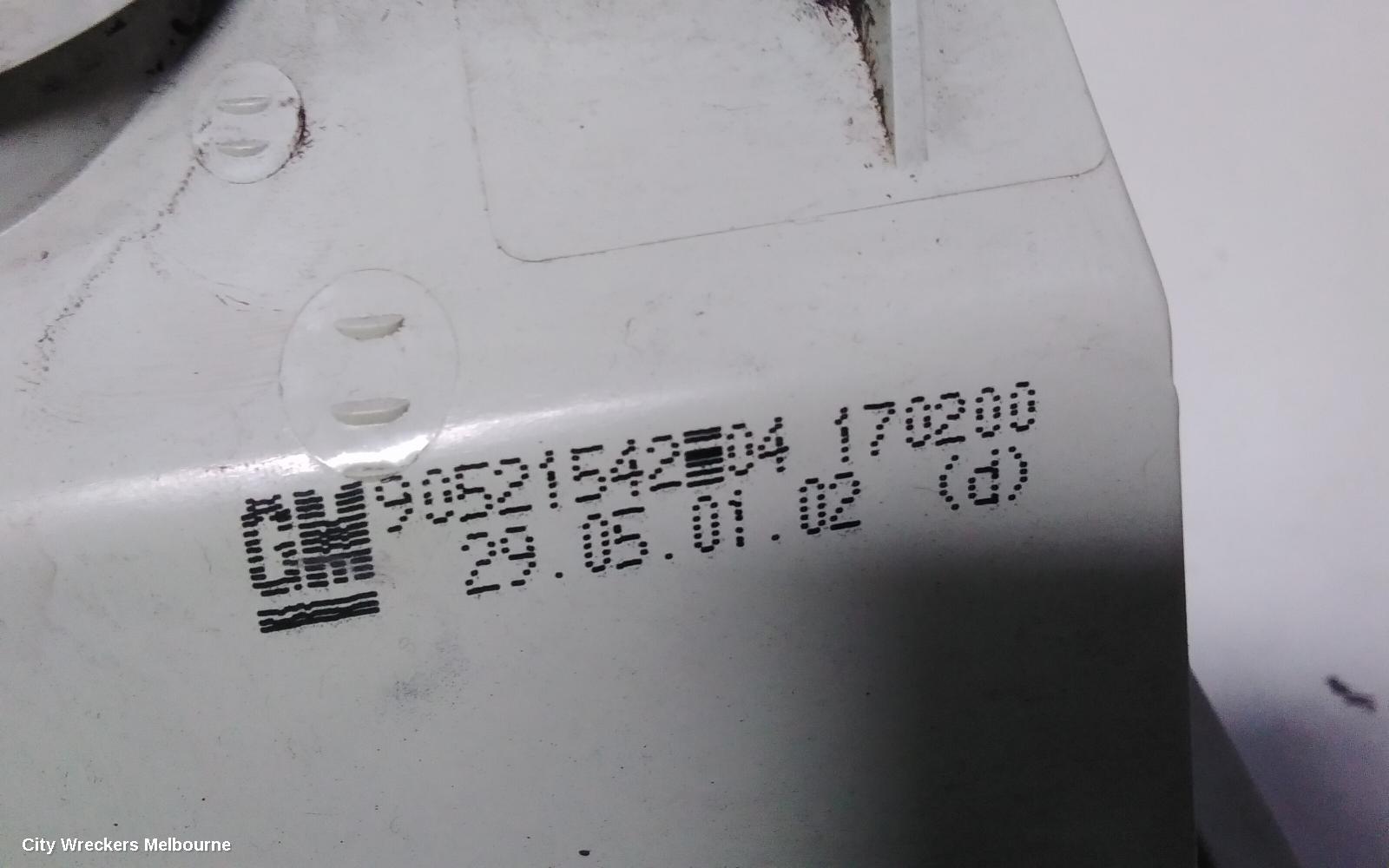 HOLDEN ASTRA LEFT TAILLIGHT, TS, 5DR &3DR, 09/1998 - 10/2006