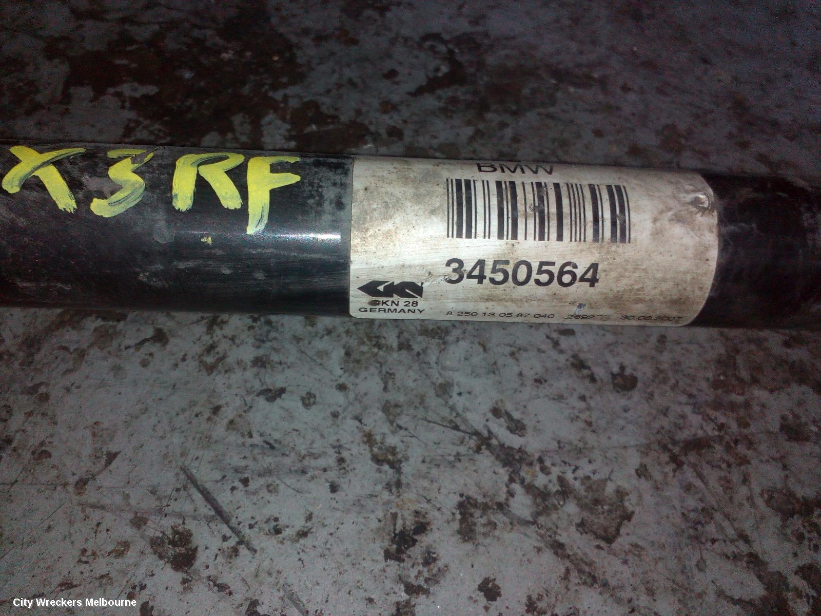 BMW X3 RIGHT DRIVESHAFT, FRONT, E83, 06/2004 - 11/2010
