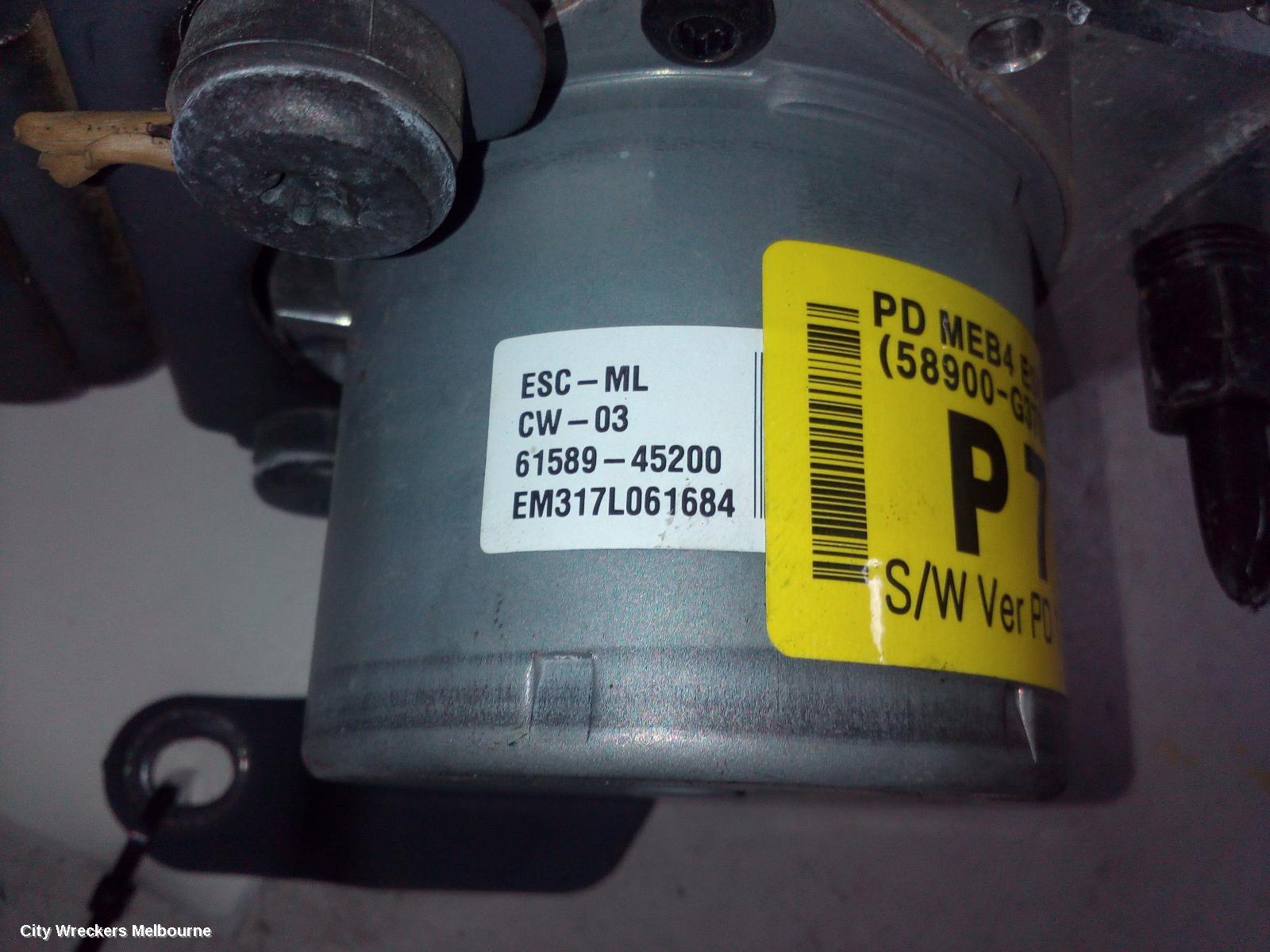 HYUNDAI I30 ABS PUMP/MODULATOR, P/N 58900G3700, PD, 03/2017 ONWARDS